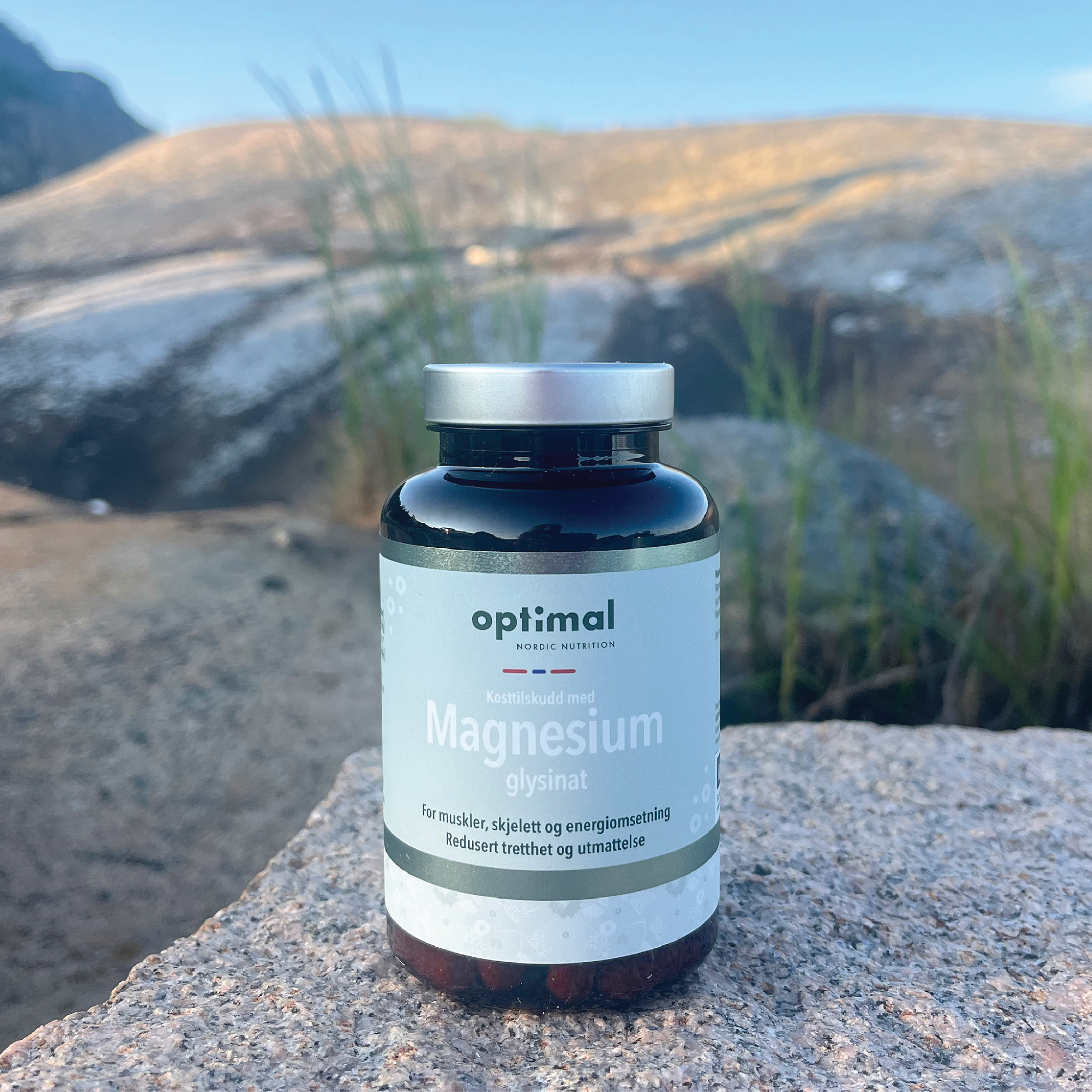 Optimal Nordic Nutrition Magnesium Glysinat kapsler, 120 stk.