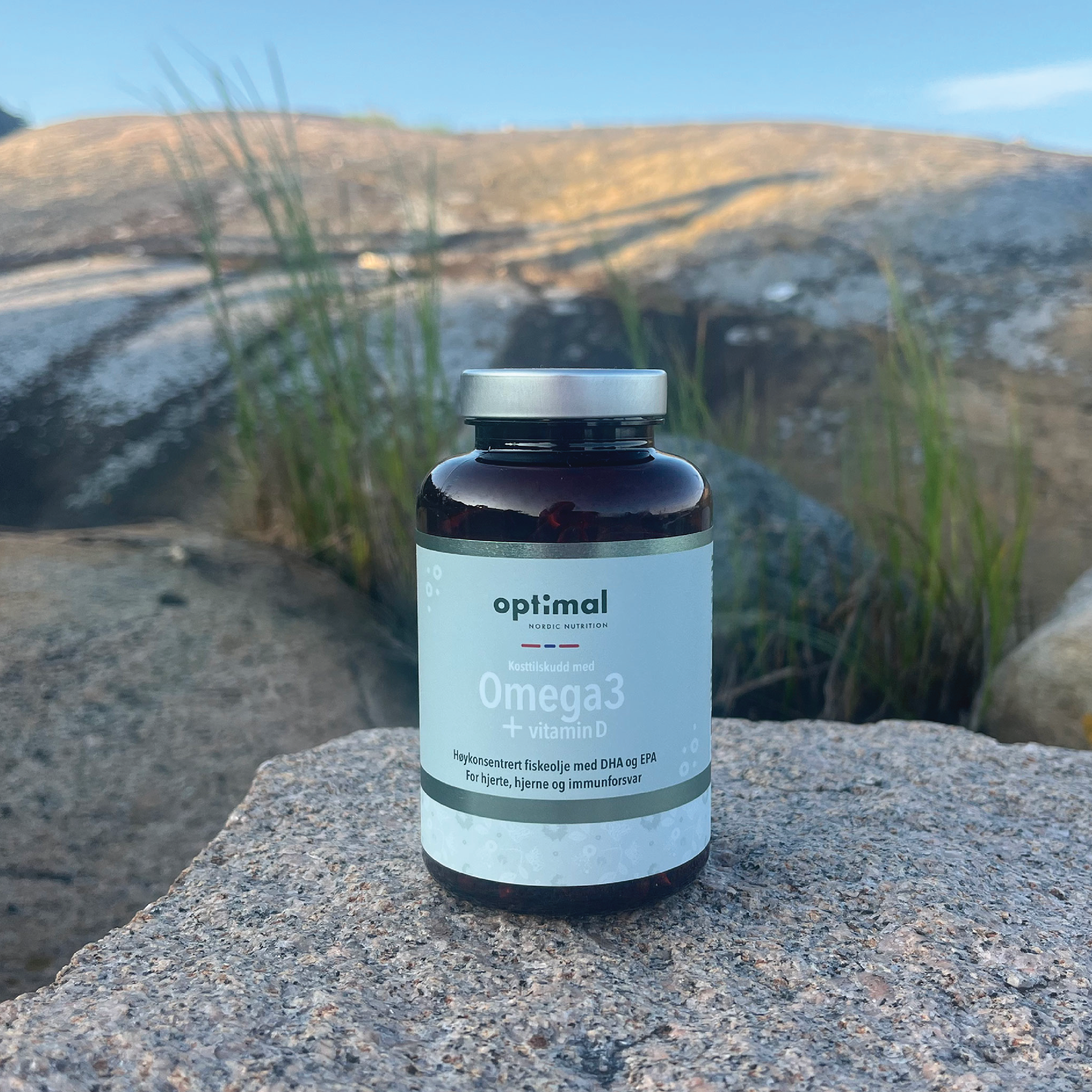 Optimal Nordic Nutrition Omega-3 + Vitamin D kapsler, 120 stk.