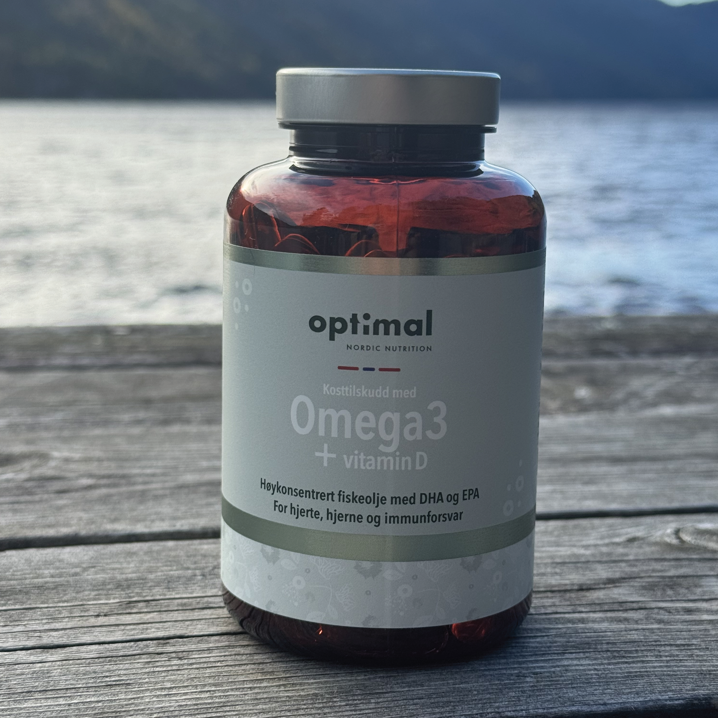 Optimal Nordic Nutrition Omega-3 + Vitamin D kapsler, 120 stk.
