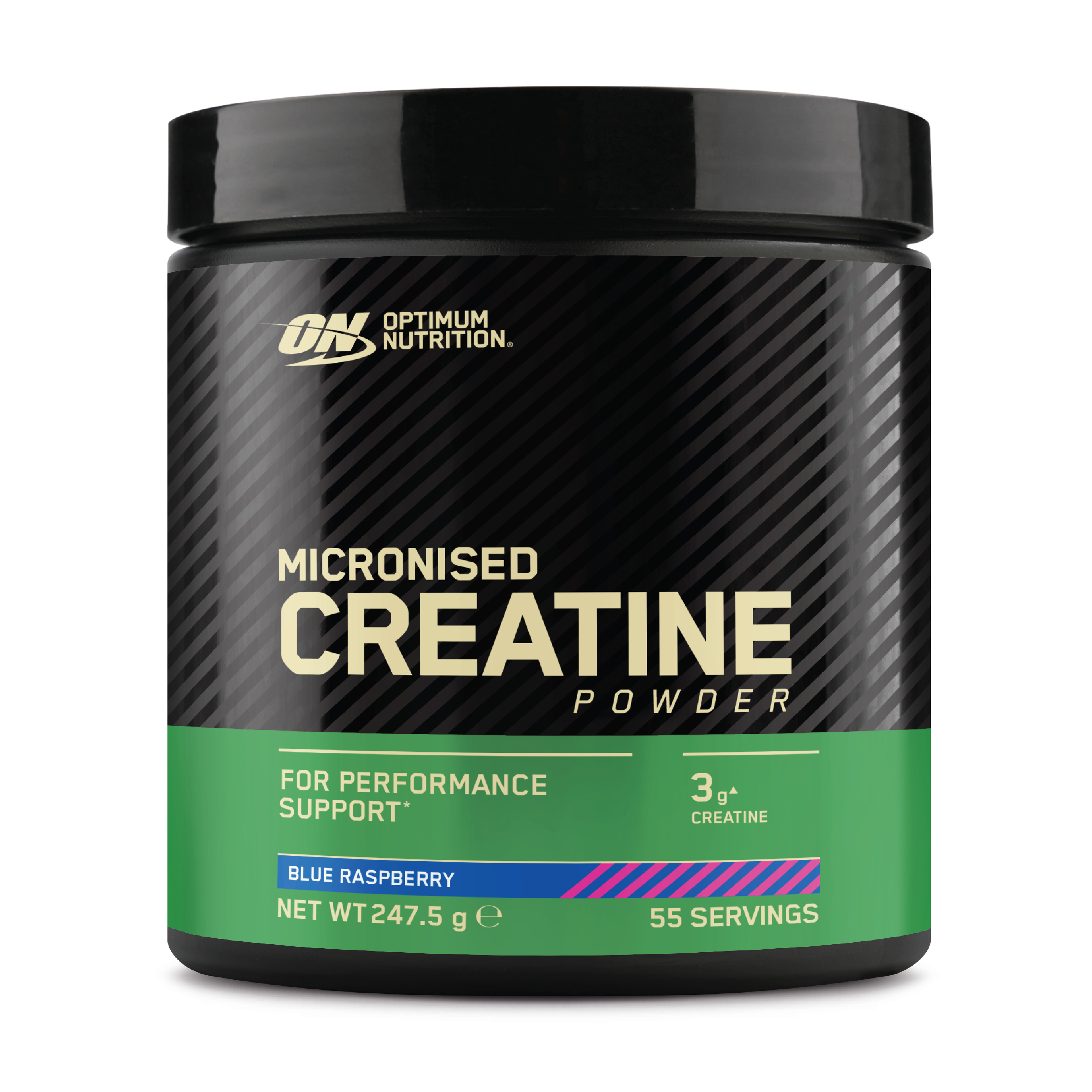 Optimum Nutrition Micronised Creatine Powder, Blue Raspberry, 247 g
