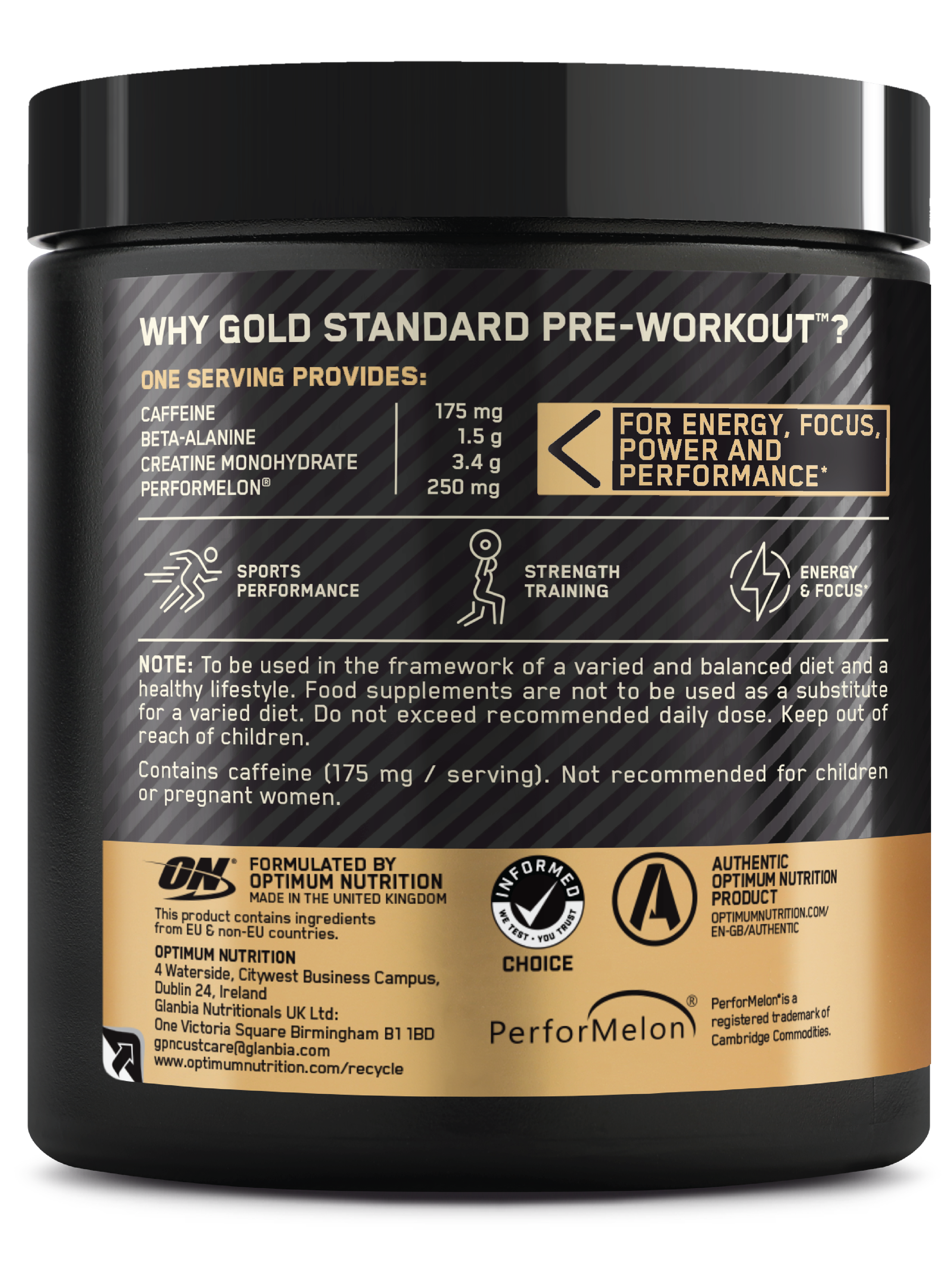 Optimum Nutrition GOLD Standard Pre Workout, Watermelon, 330 g