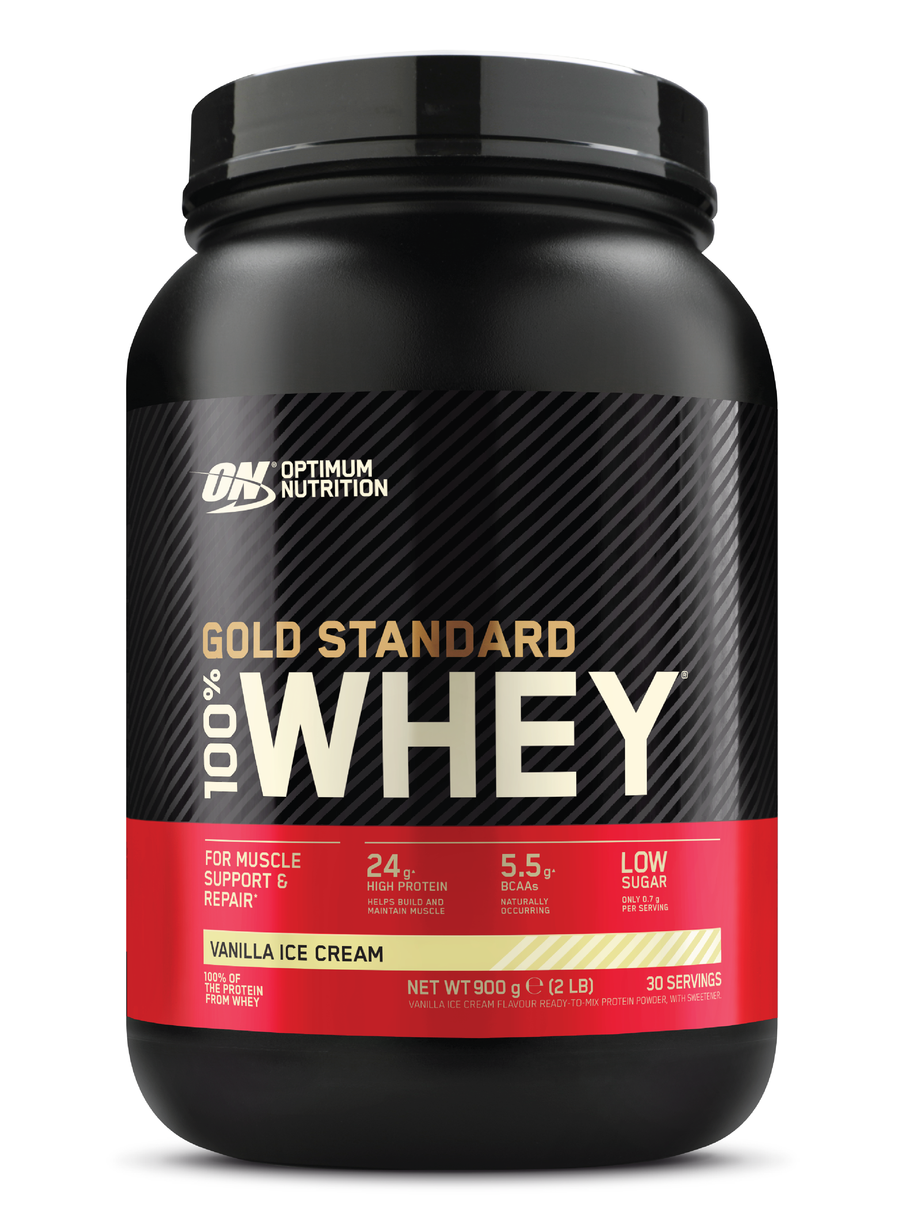 Optimum Nutrition 100% Whey GOLD Standard Whey, Vanilla Ice Cream, 900 g