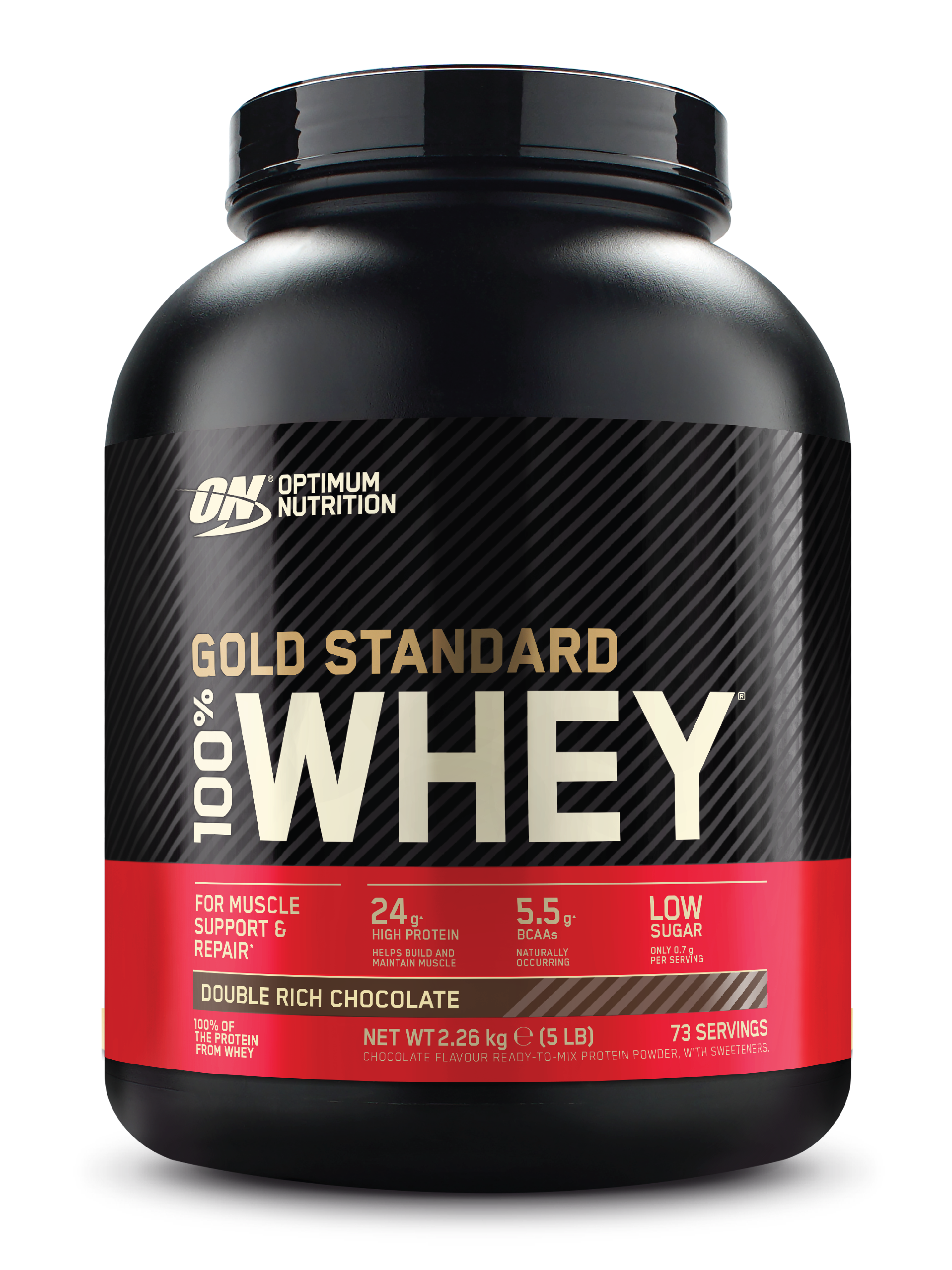 Optimum Nutrition 100% Whey GOLD Standard Whey, Double Rich Chocolate, 2,26 kg