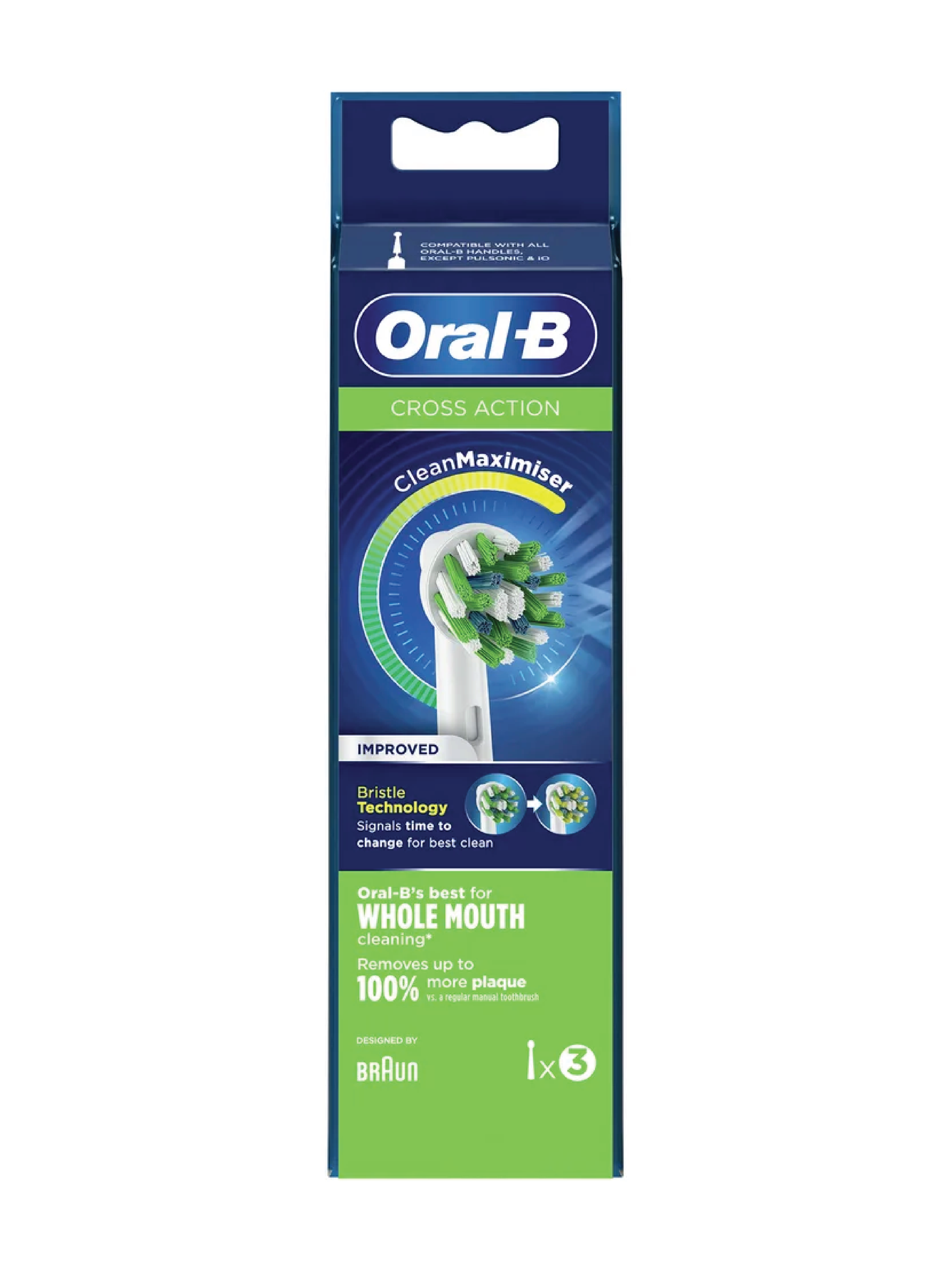 Oral-B Børstehode Cross Action, 3 stk