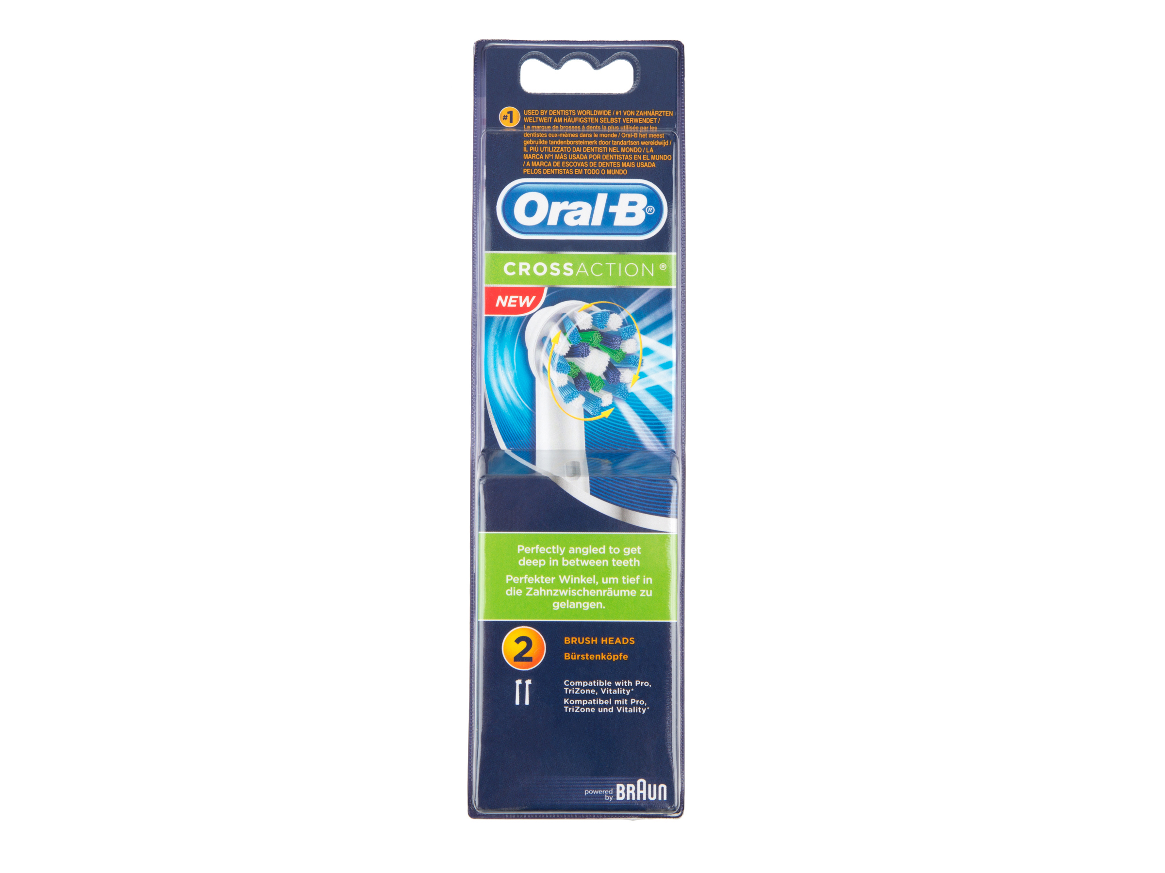 Oral-B Cross Action børstehode, 2 stk