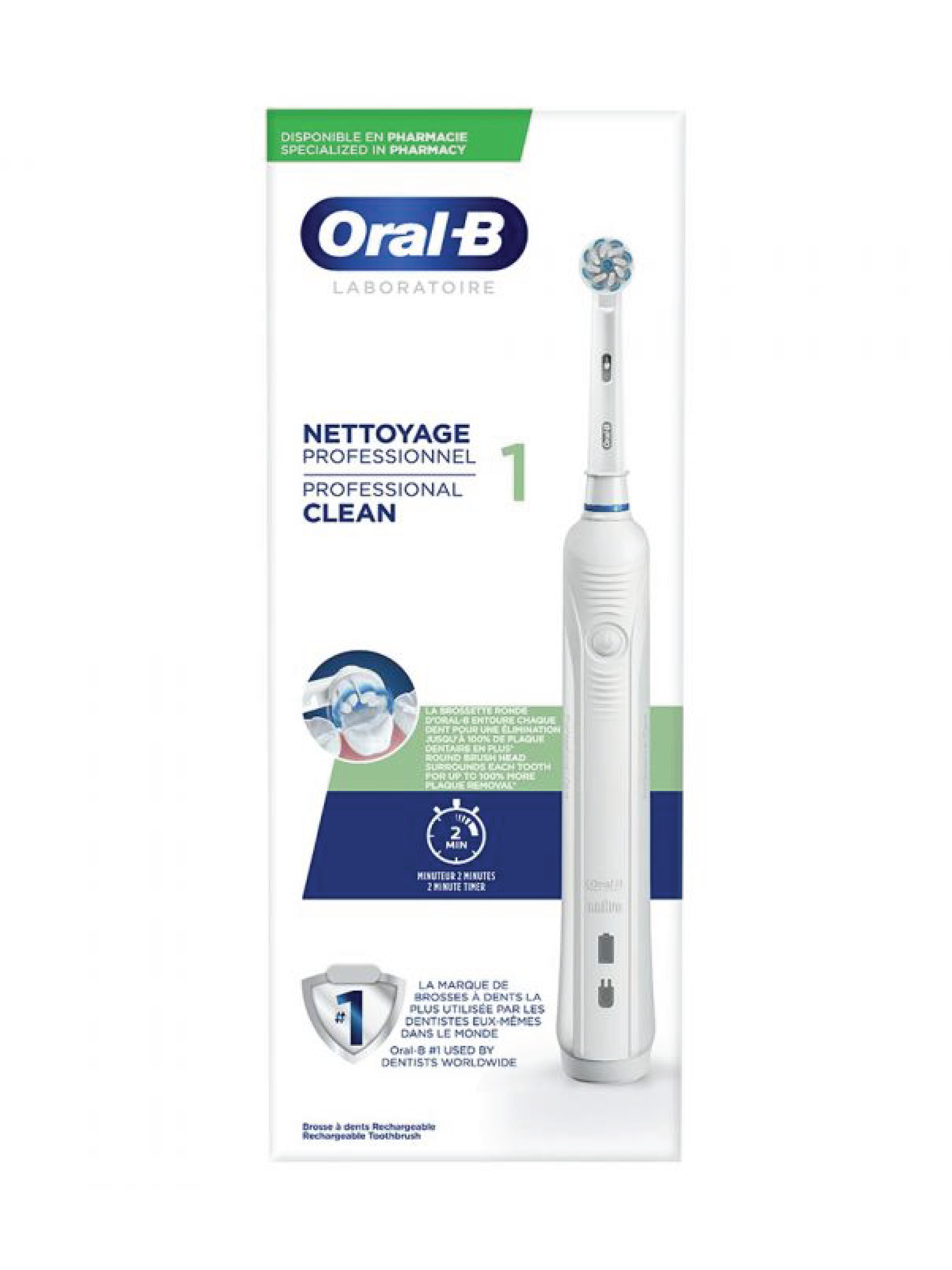 Oral-B Professional Laboratory Clean 1 Elektrisk Tannbørste, 1 stk.