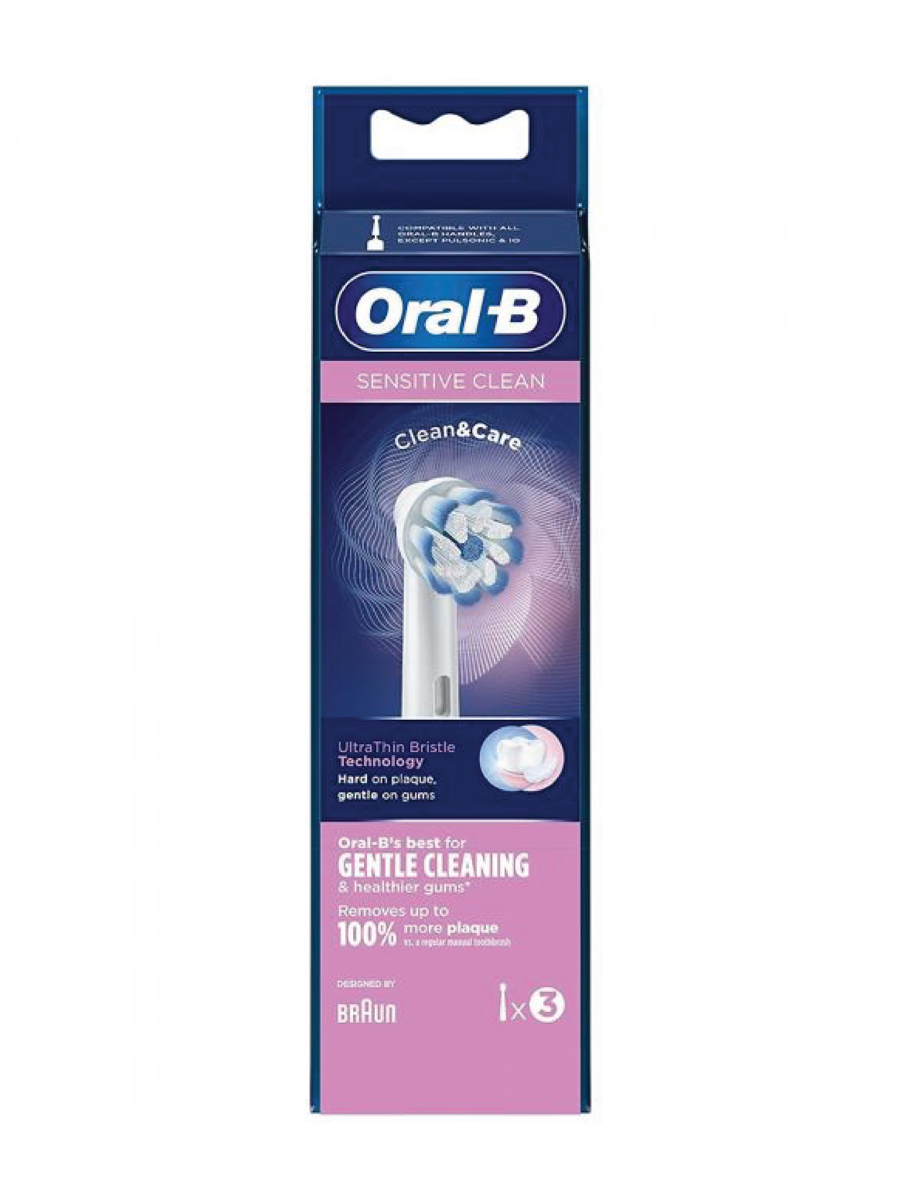 Oral-B Sensitive Clean Tannbørstehode, 3 stk.