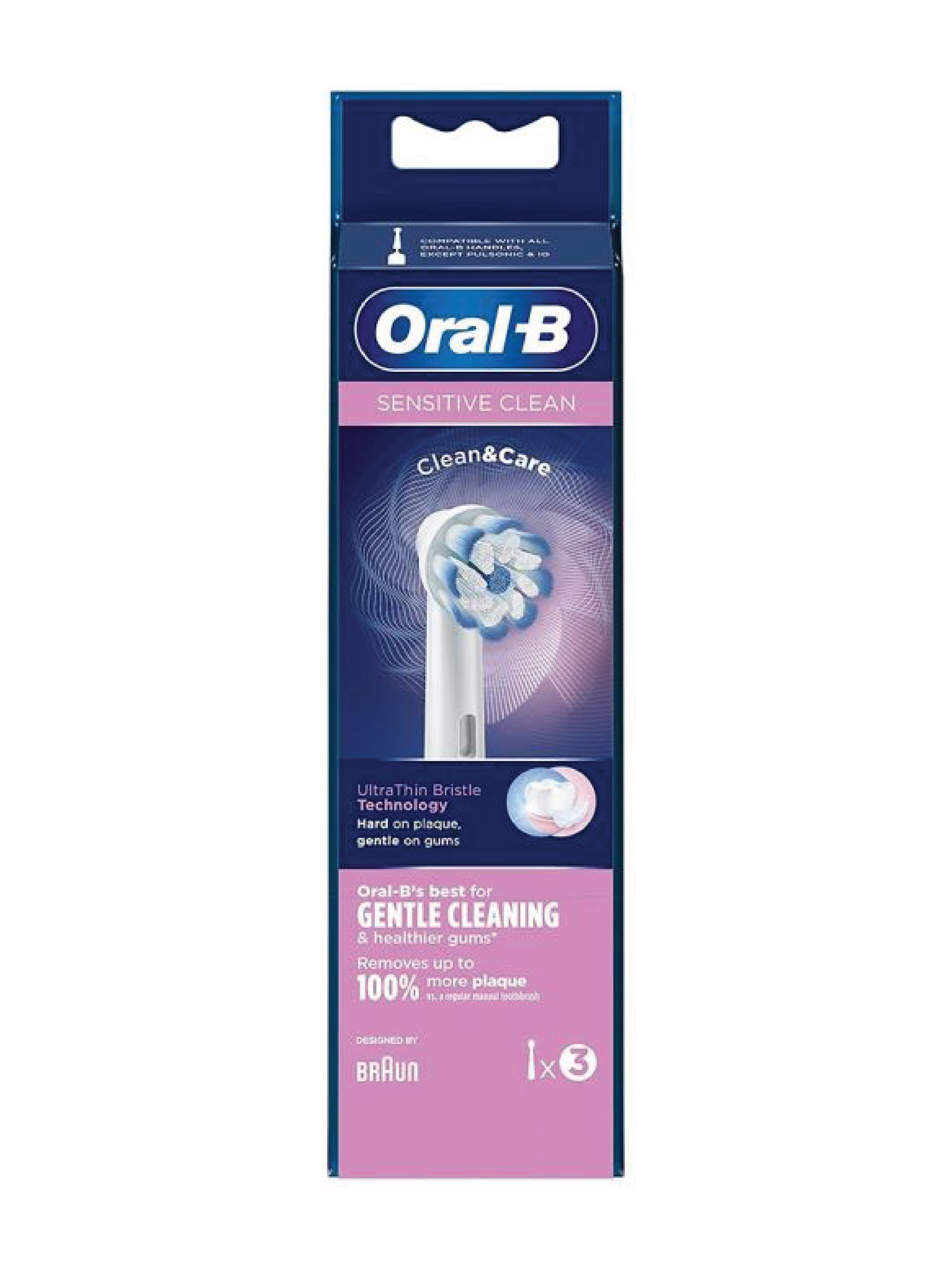 Oral-B Sensitive Clean Tannbørstehode, 3 stk.