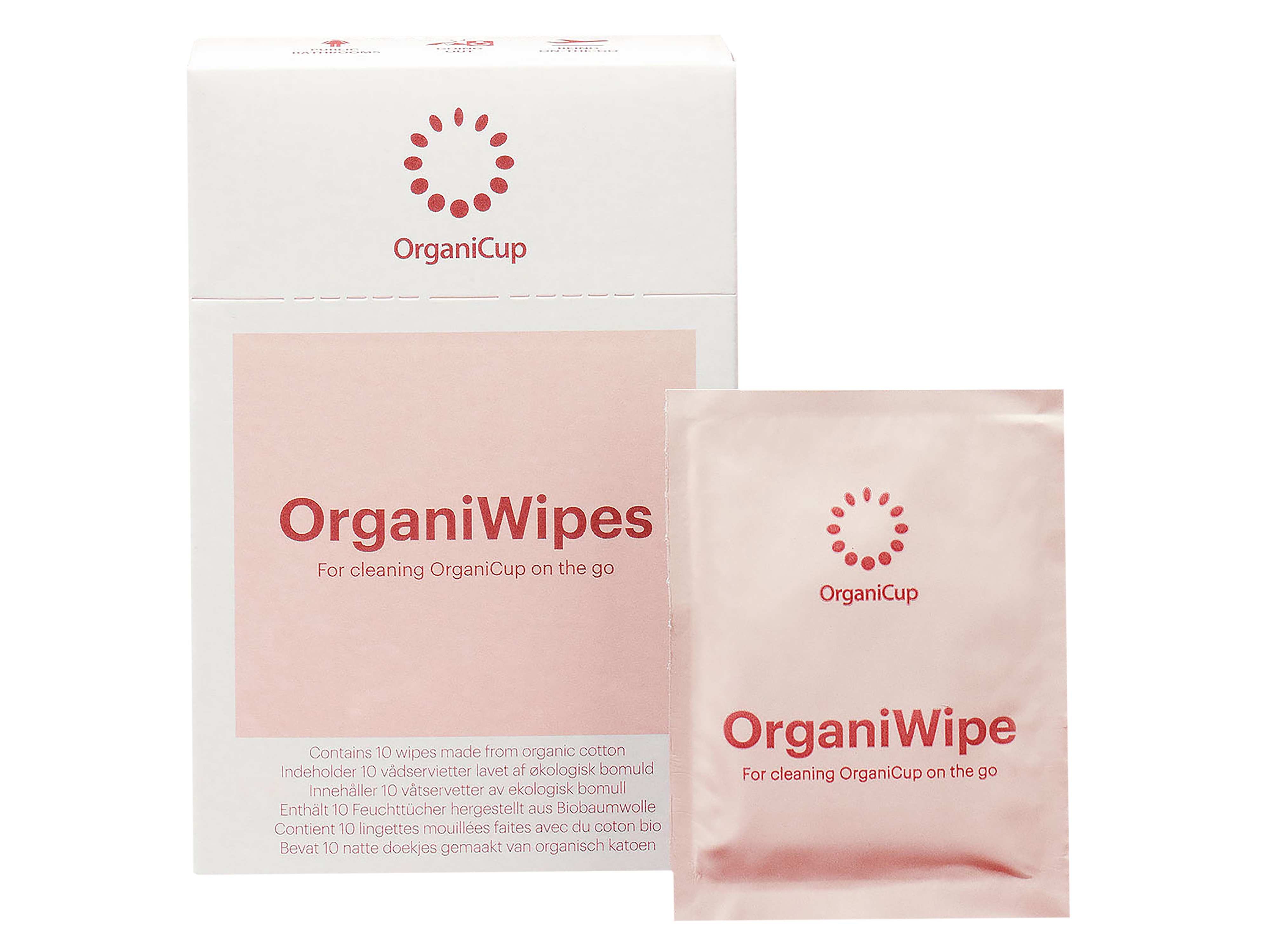 OrganiCup Organicup OrganiWipes, 10 stk