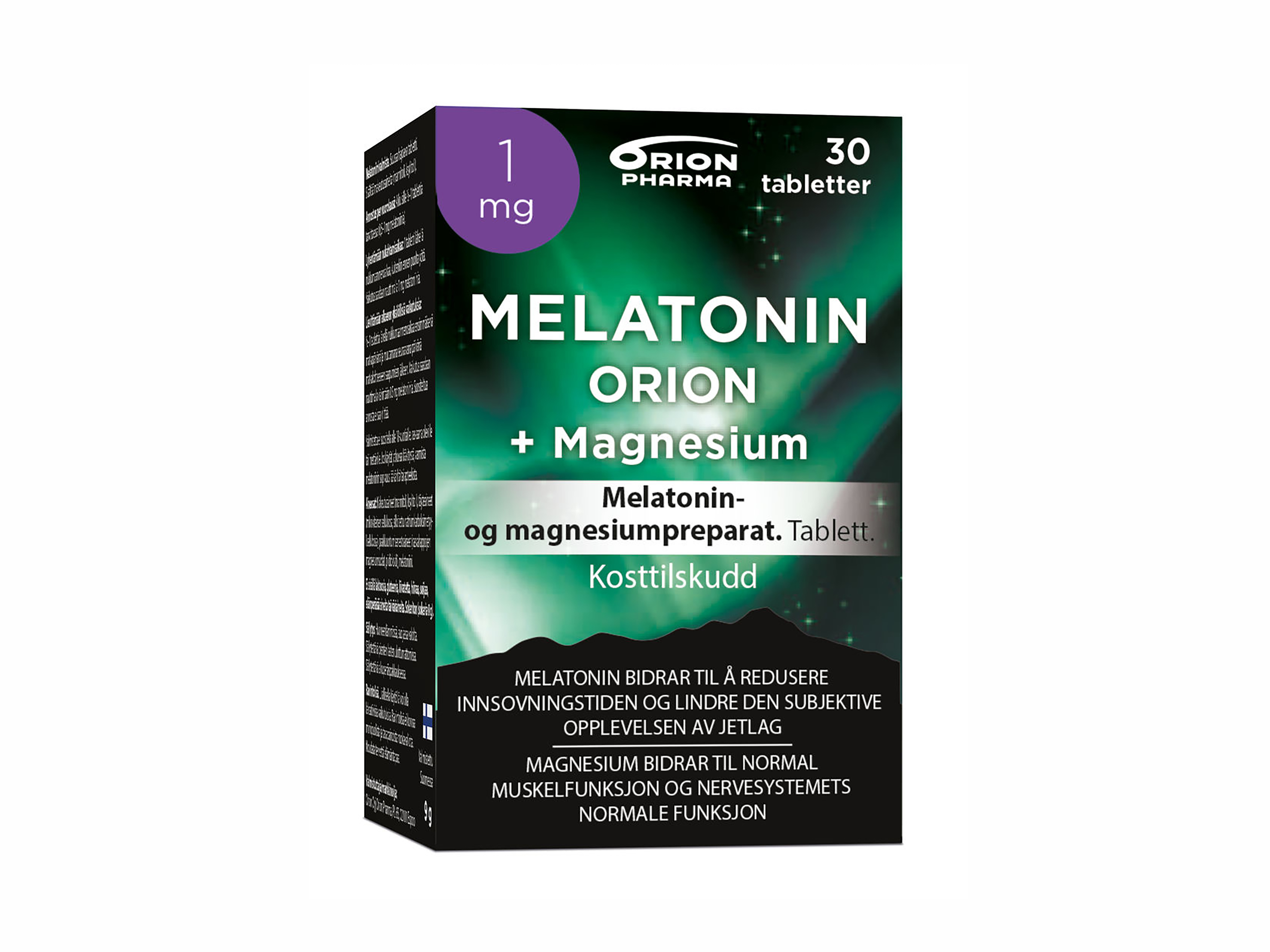 Melatonin Orion Melatonin 1mg + Magnesium, 30 tabletter