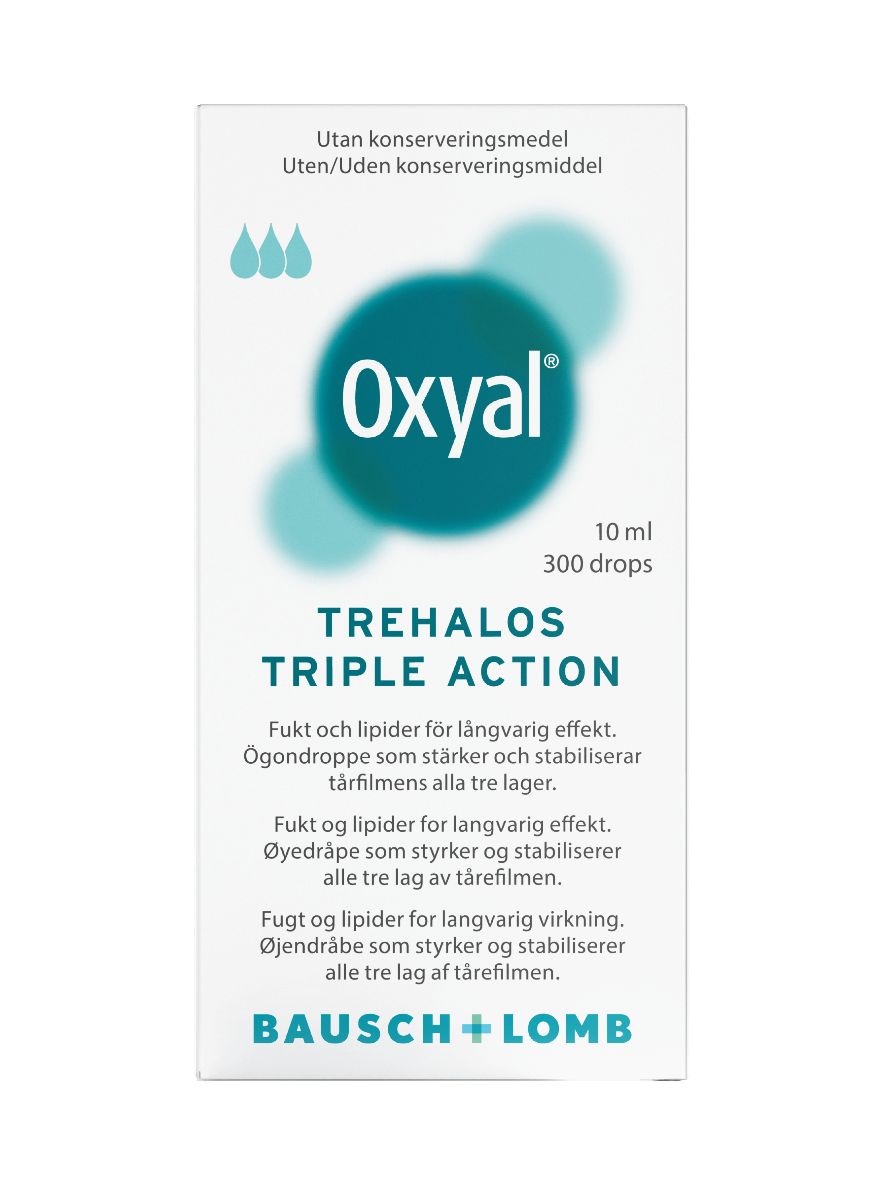 Oxyal Trehalos Triple Action øyedråper, 10 ml