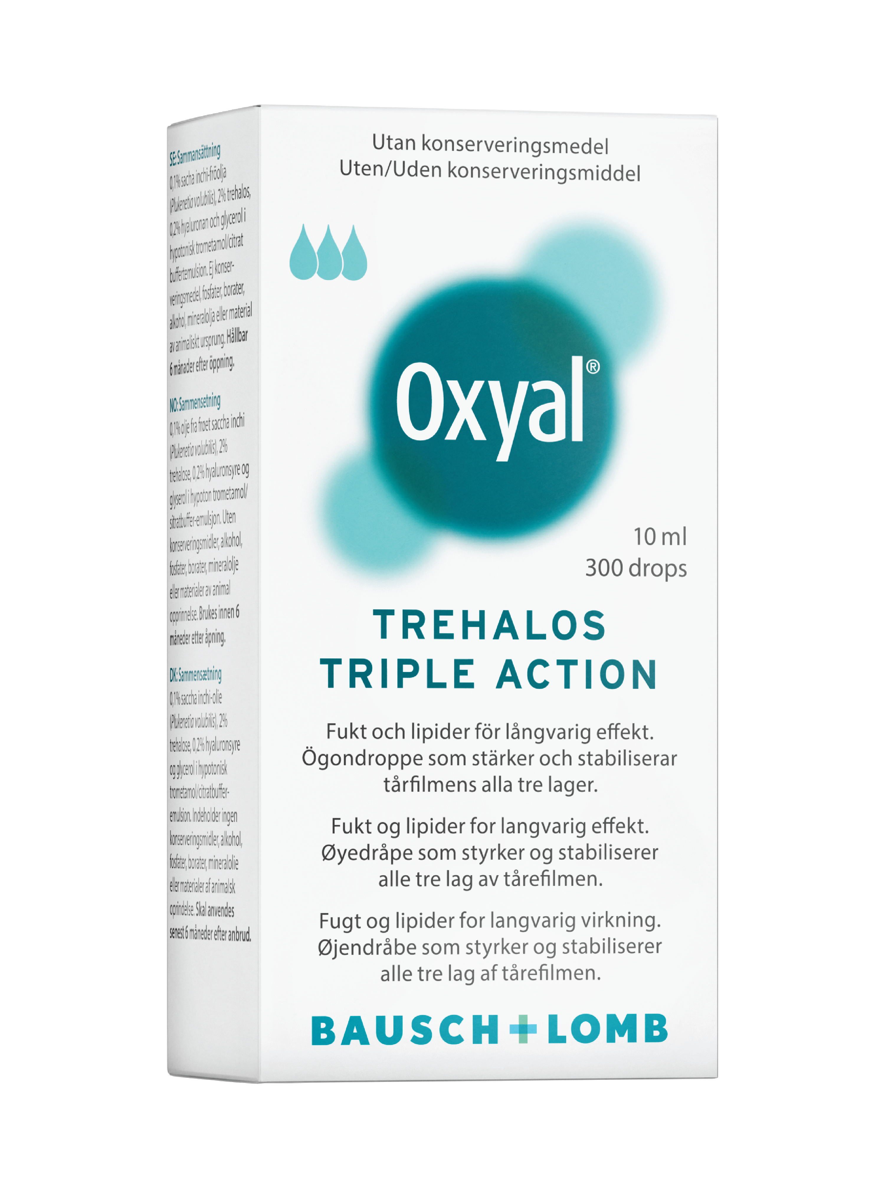 Oxyal Trehalos Triple Action øyedråper, 10 ml