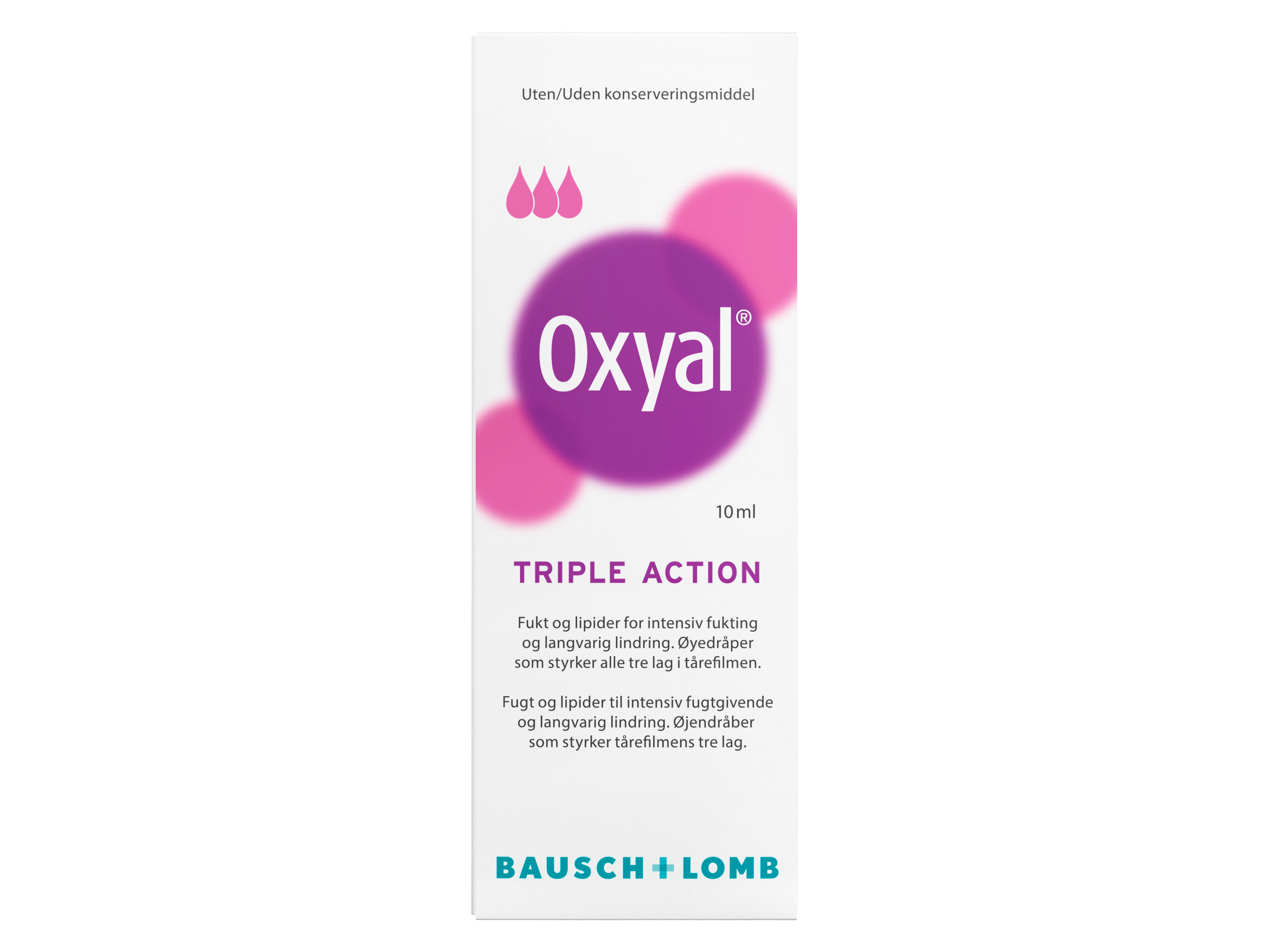 Oxyal Triple Action Øyedråper, 10 ml