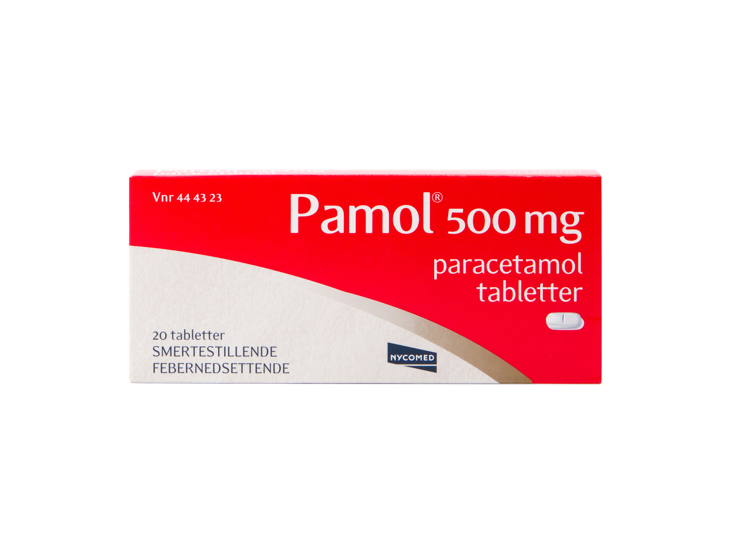 Pamol tabletter 500 mg, 20 stk. på brett