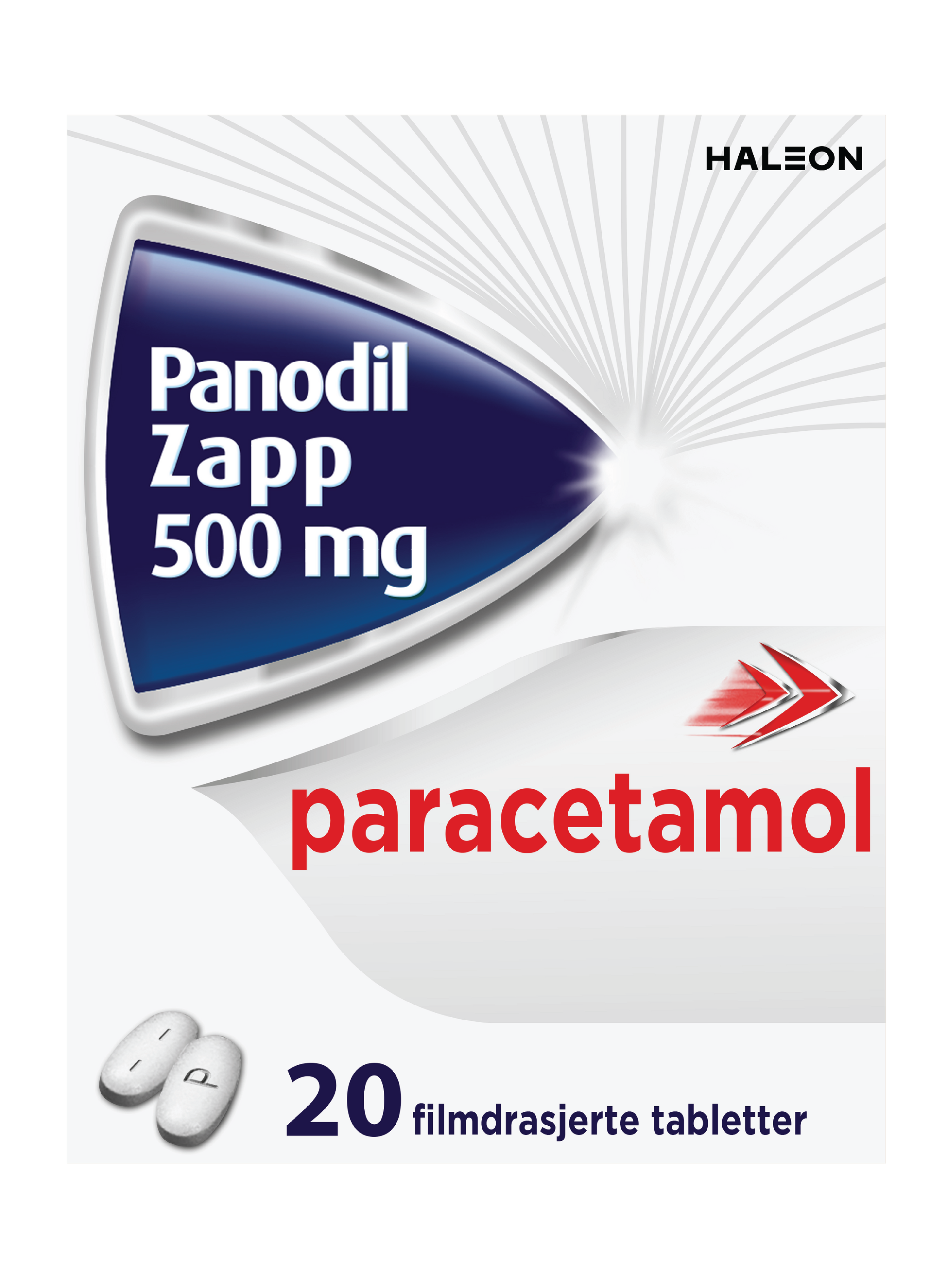Panodil Zapp Tabletter 500 mg, 20 stk.