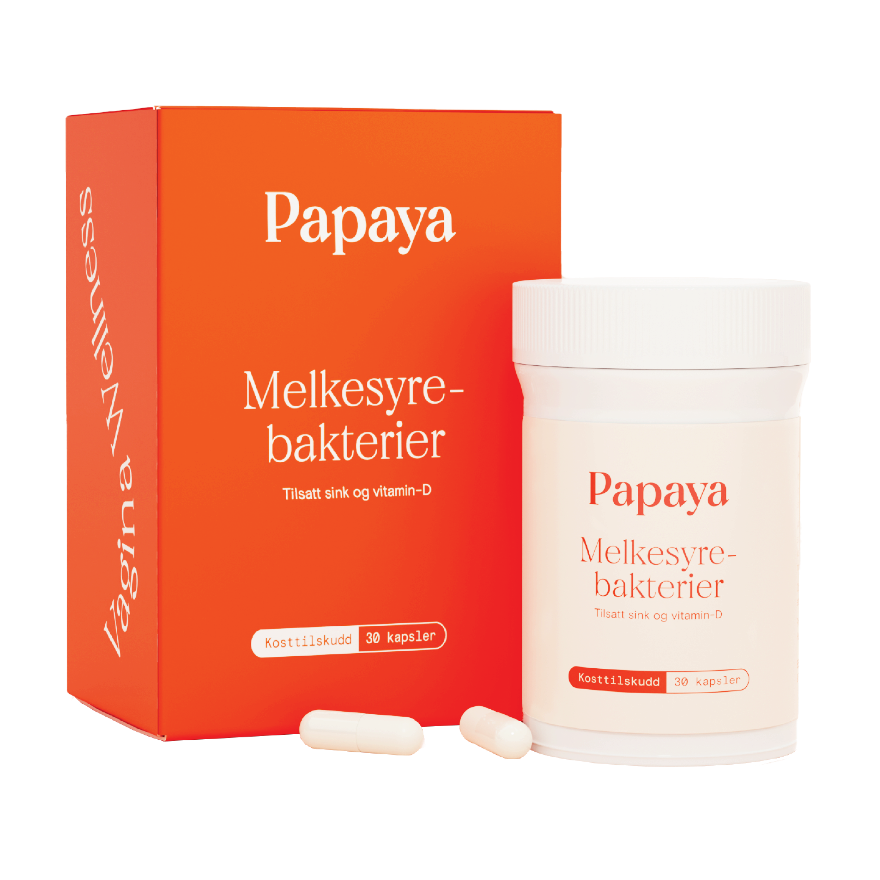 Papaya Melkesyrebakterier kapsler, 30 stk.