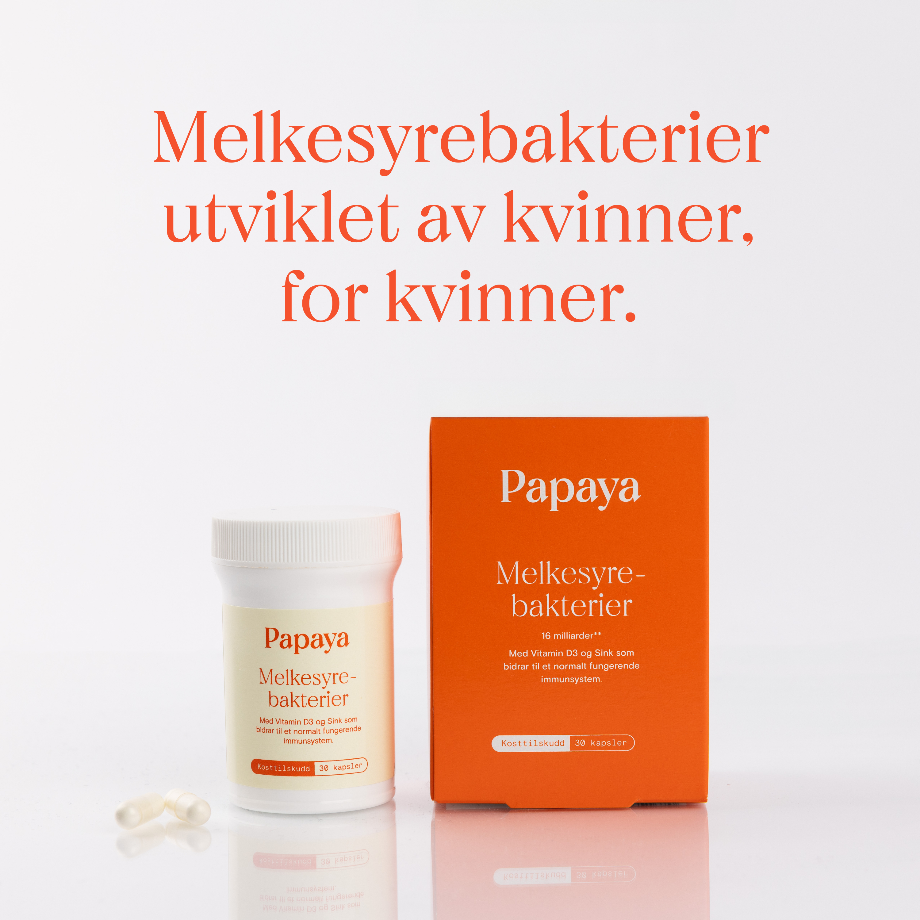 Papaya Melkesyrebakterier kapsler, 30 stk.