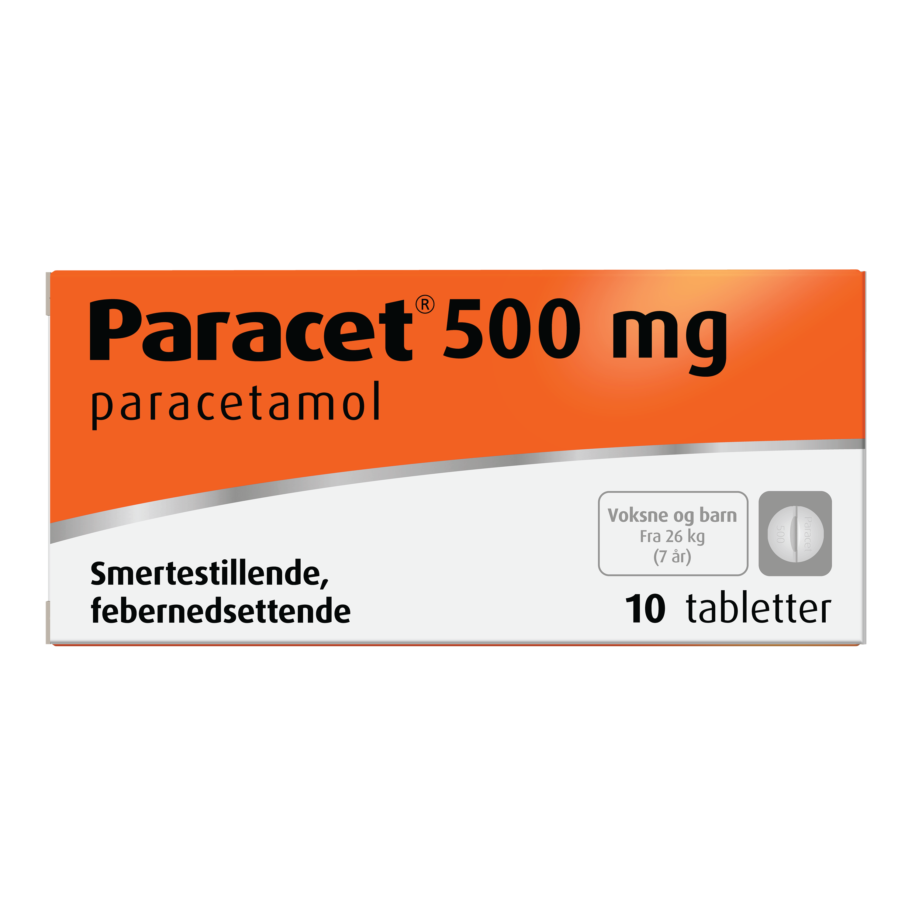Paracet 500 mg tabletter, 10 stk.