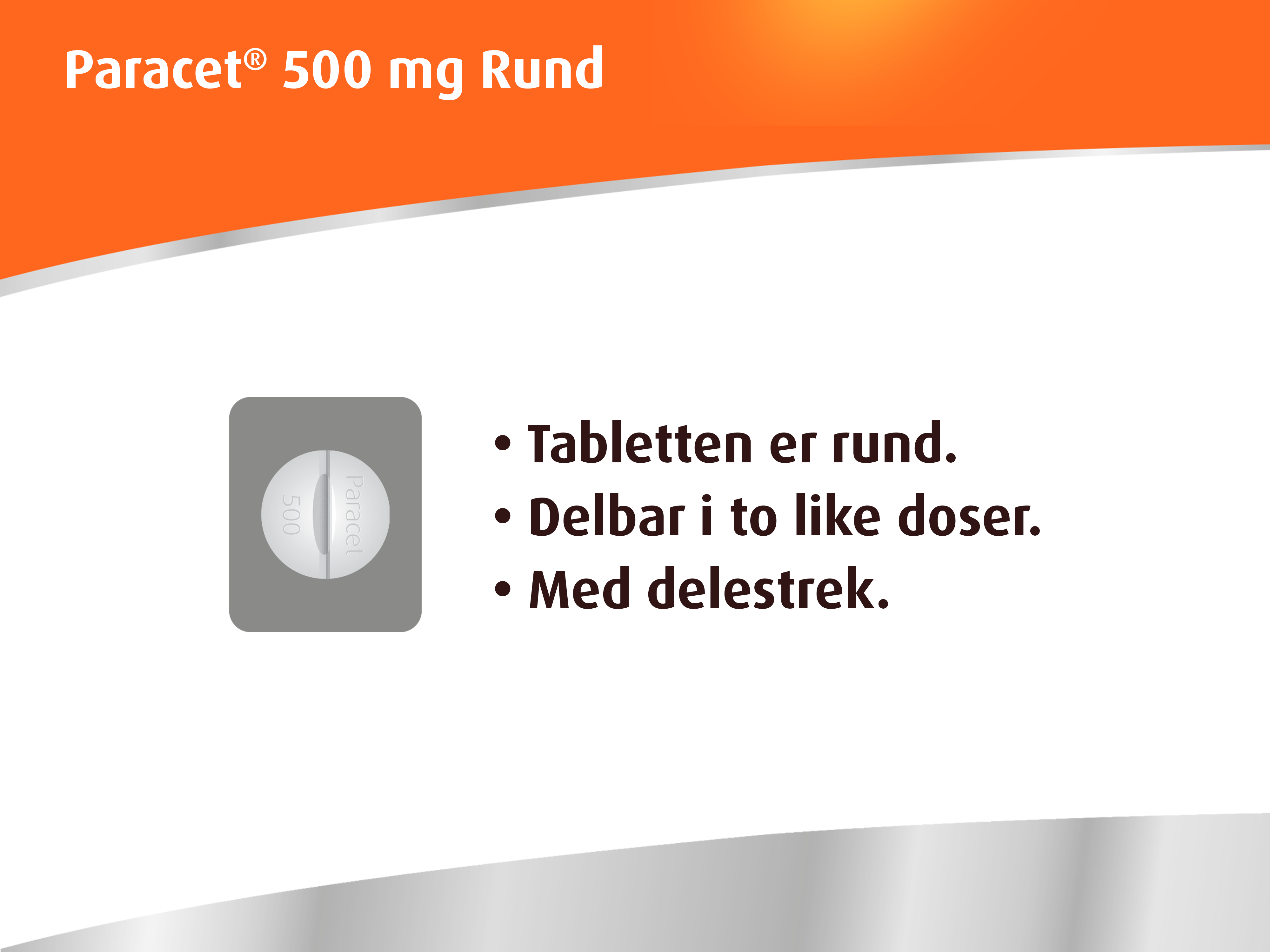 Paracet 500 mg tabletter, 20 stk.