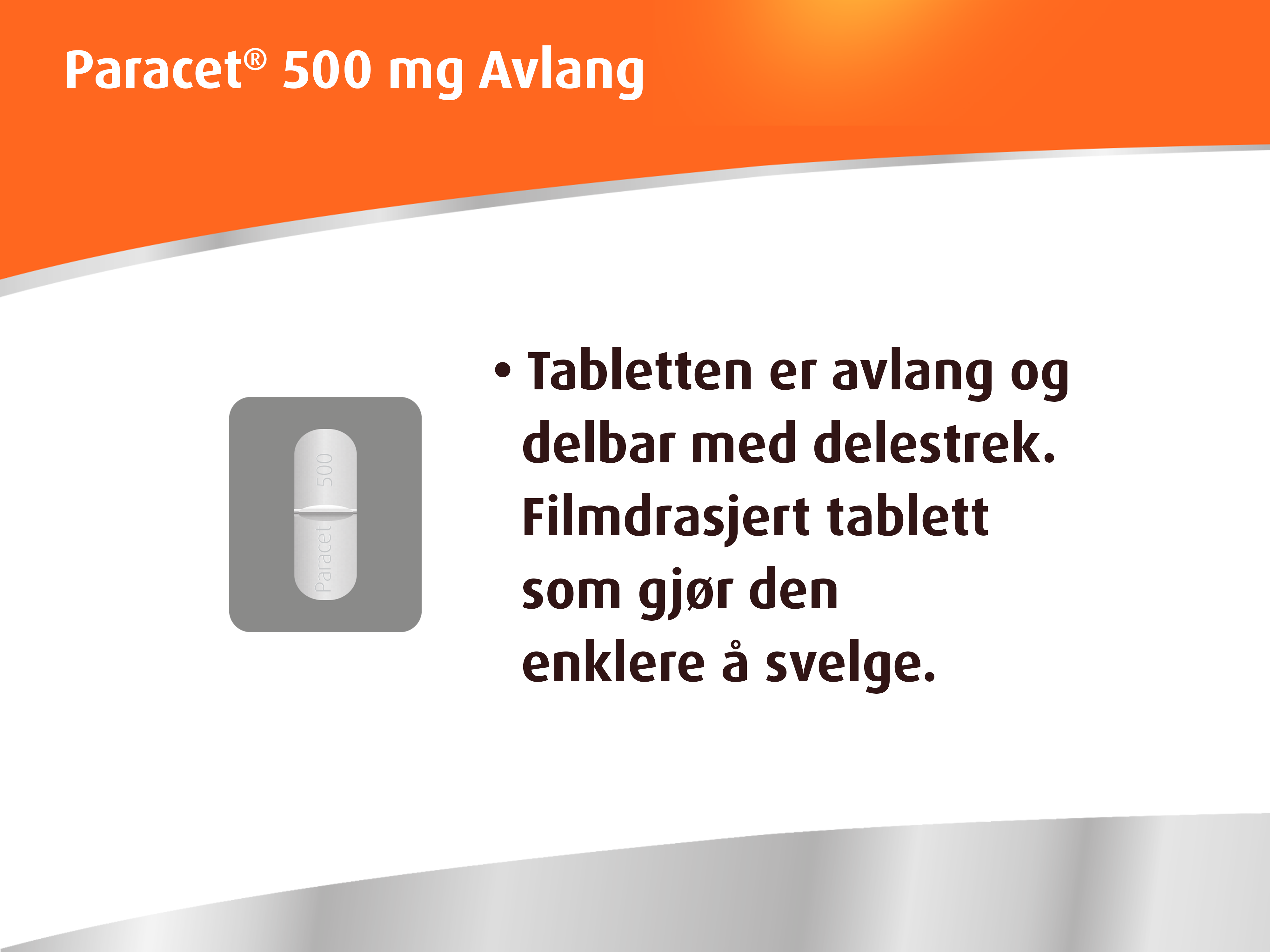 Paracet 500 mg avlange tabletter, 20 stk.