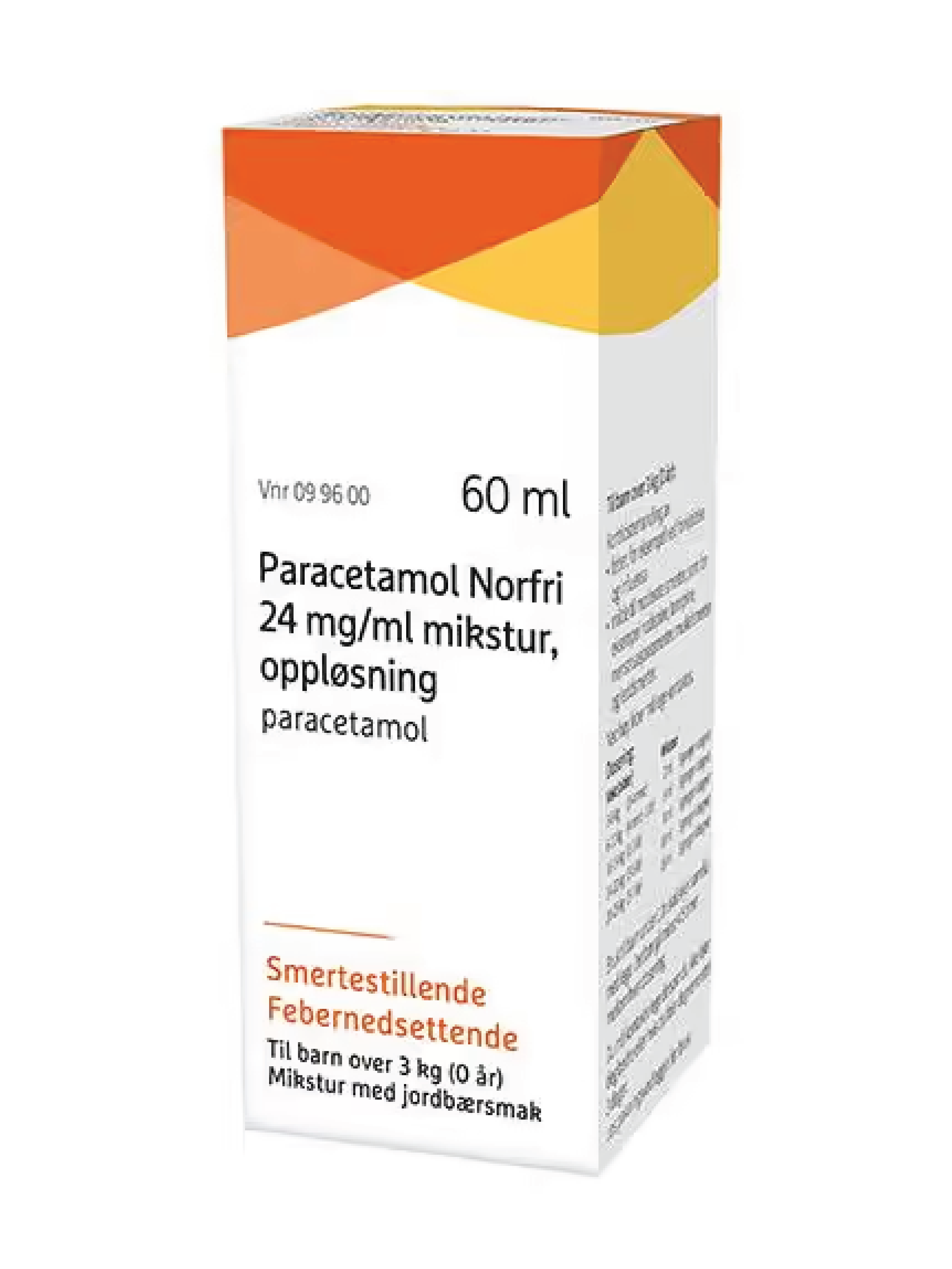 Paracetamol Norfri 24 mg/ml mikstur, 60 ml
