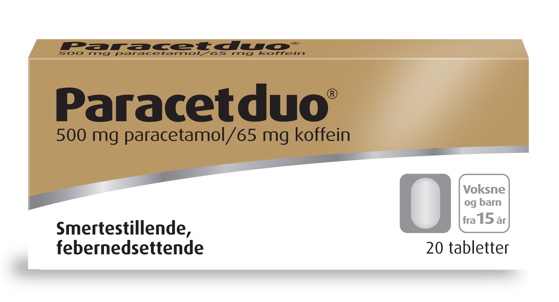 Paracetduo Tabletter, 500/65 mg, 20 stk. på brett
