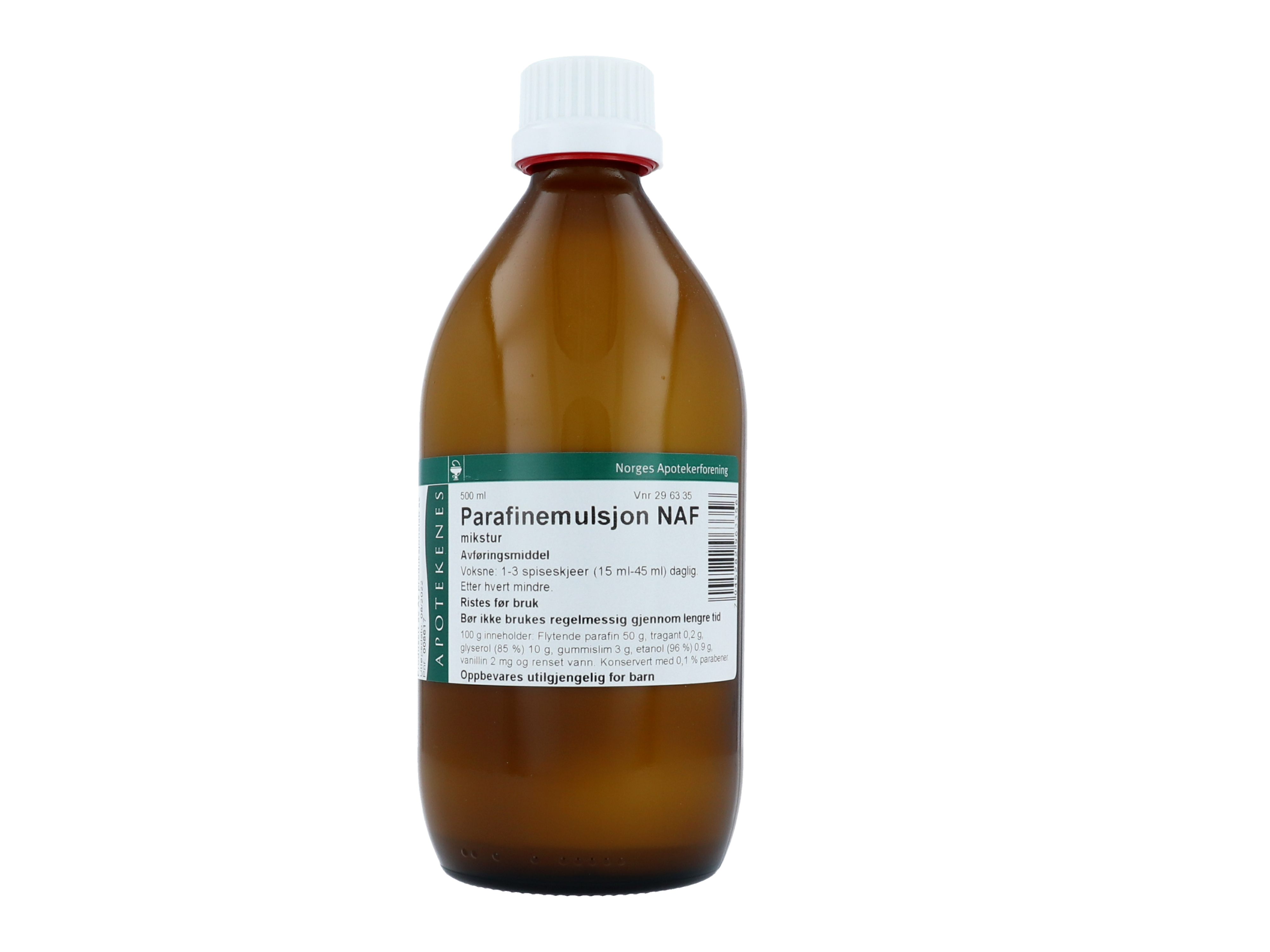 Parafin NAF mikstur, 500 ml.