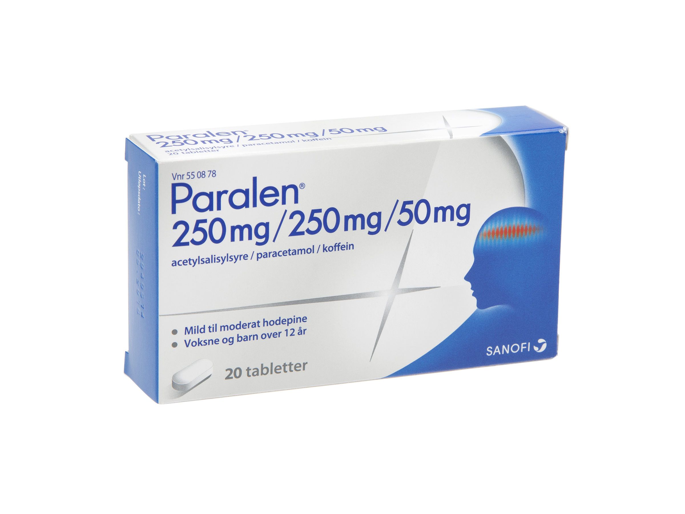 Paralen Tabletter 250/250/50 mg, 20 stk.