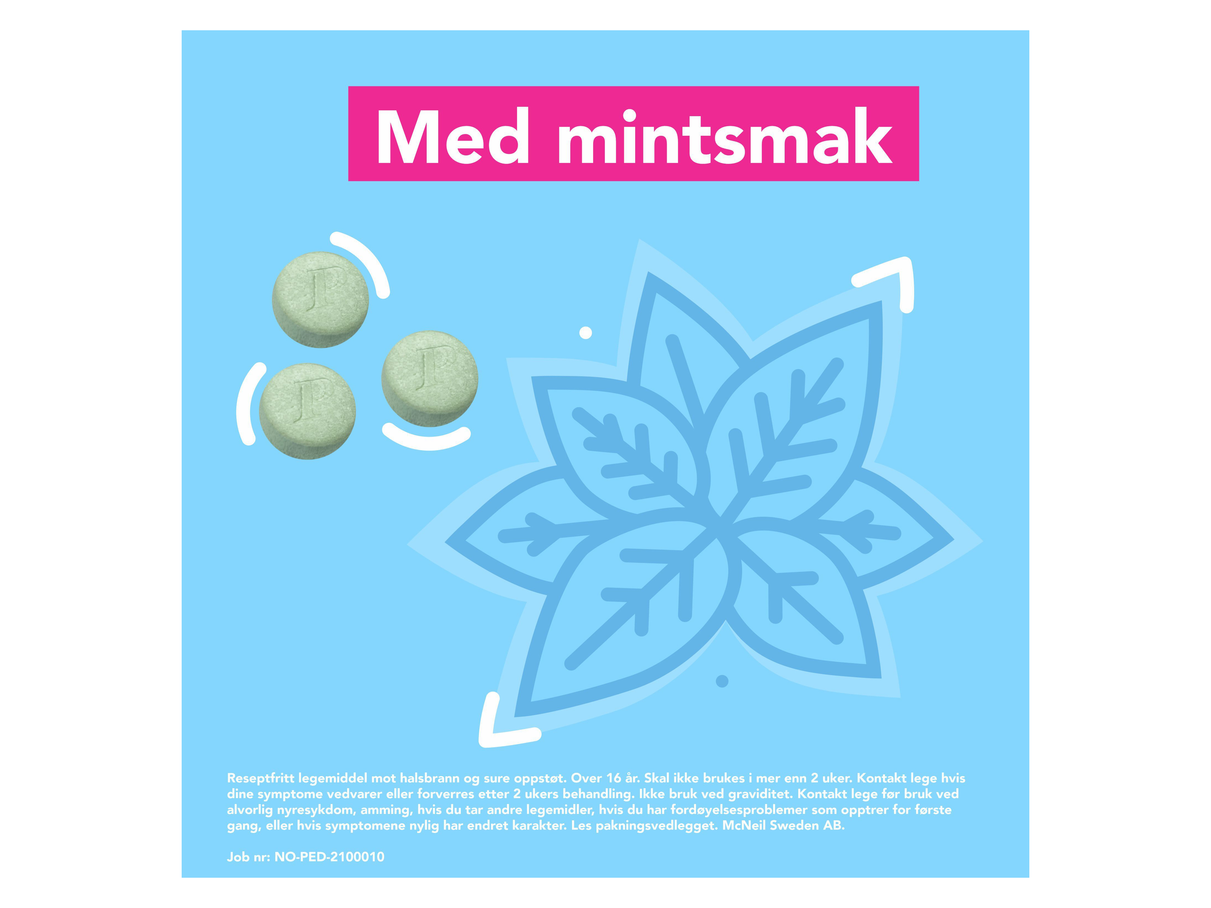 Pepcidduo Tyggetabletter 10/165/800mg, 12 stk.