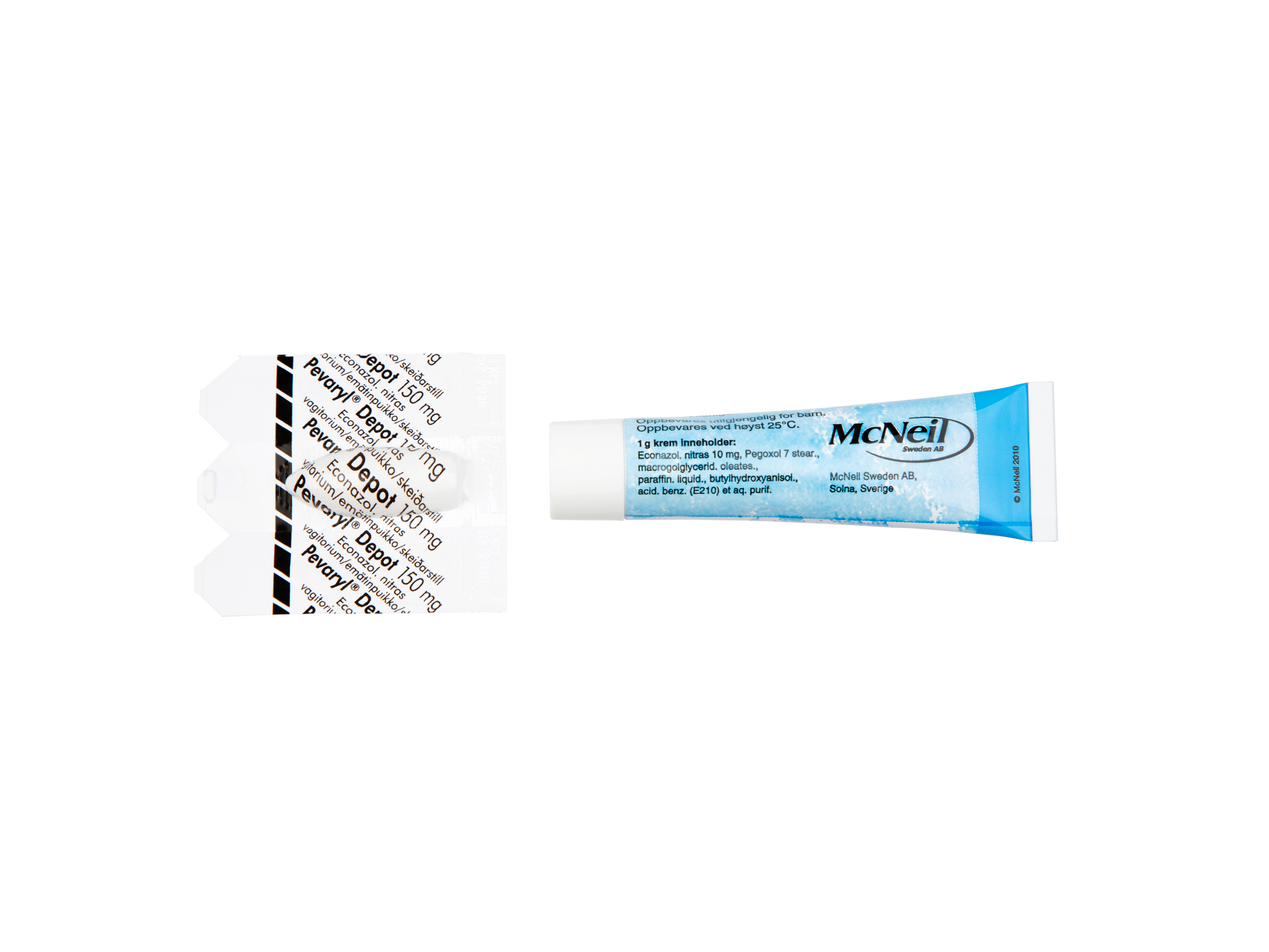 Pevaryl Kombinasjonspakke, 15 g + 1 stk.