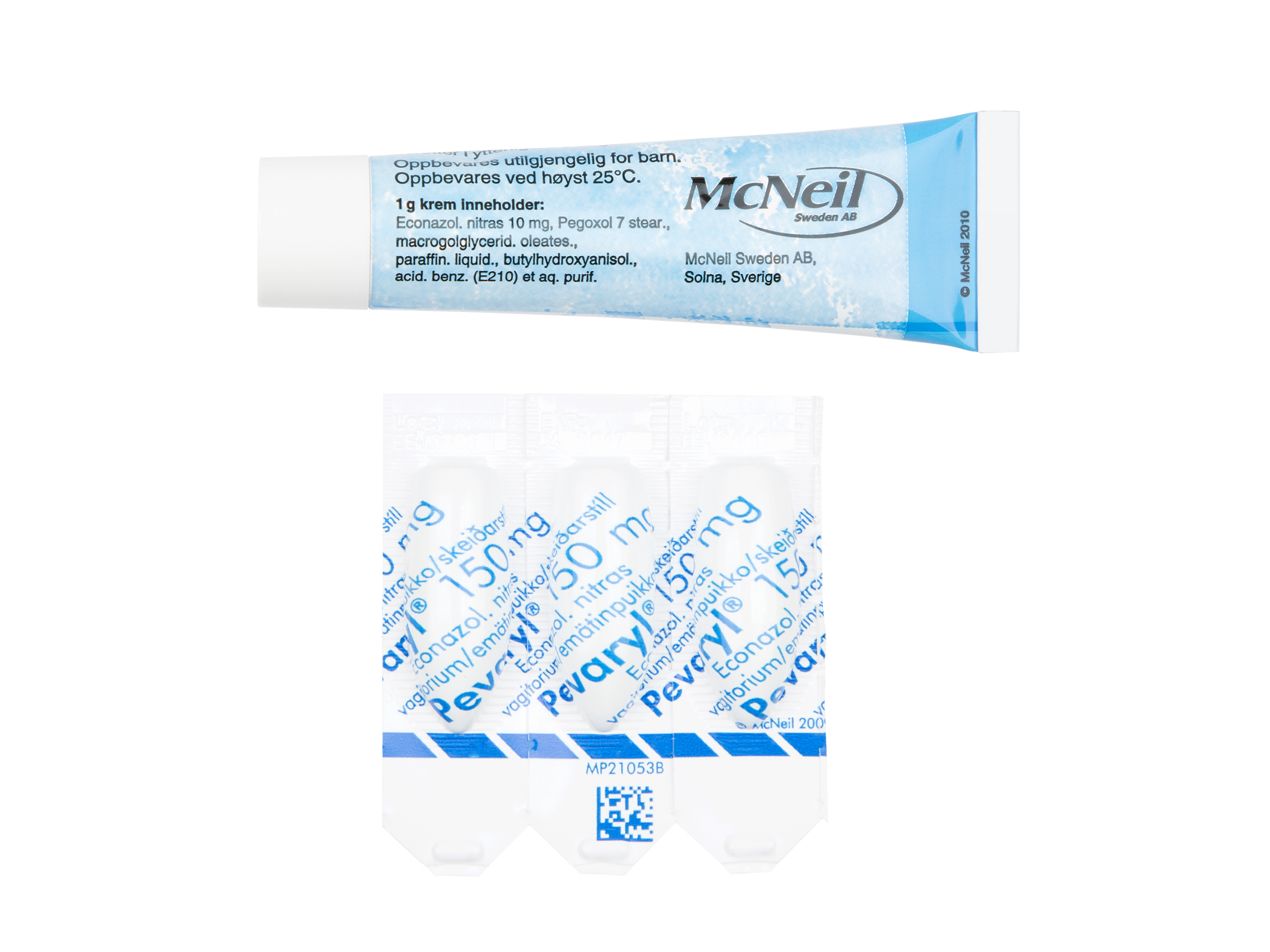 Pevaryl Kombinasjonspakke, 15 g + 3 stk.