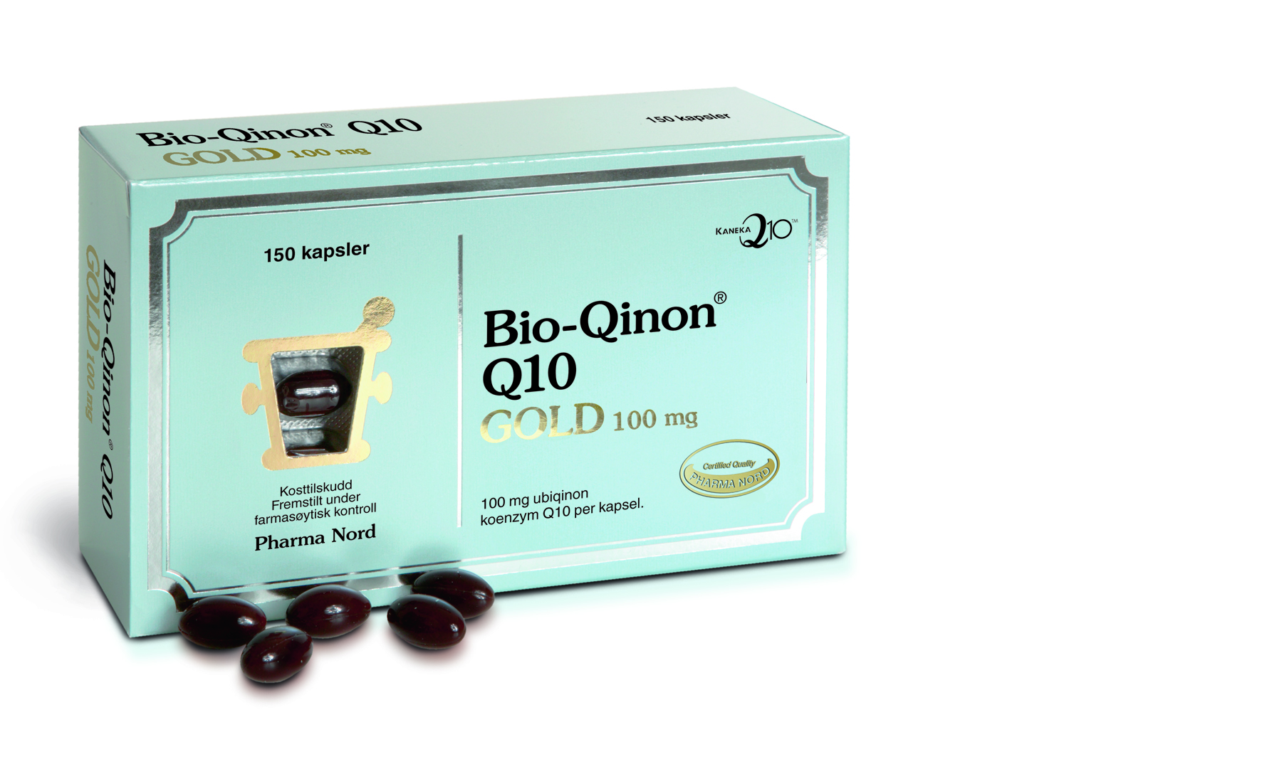 Pharma Nord Bio-Qinon Active Q10 Gold 100 mg kapsler, 150 stk.