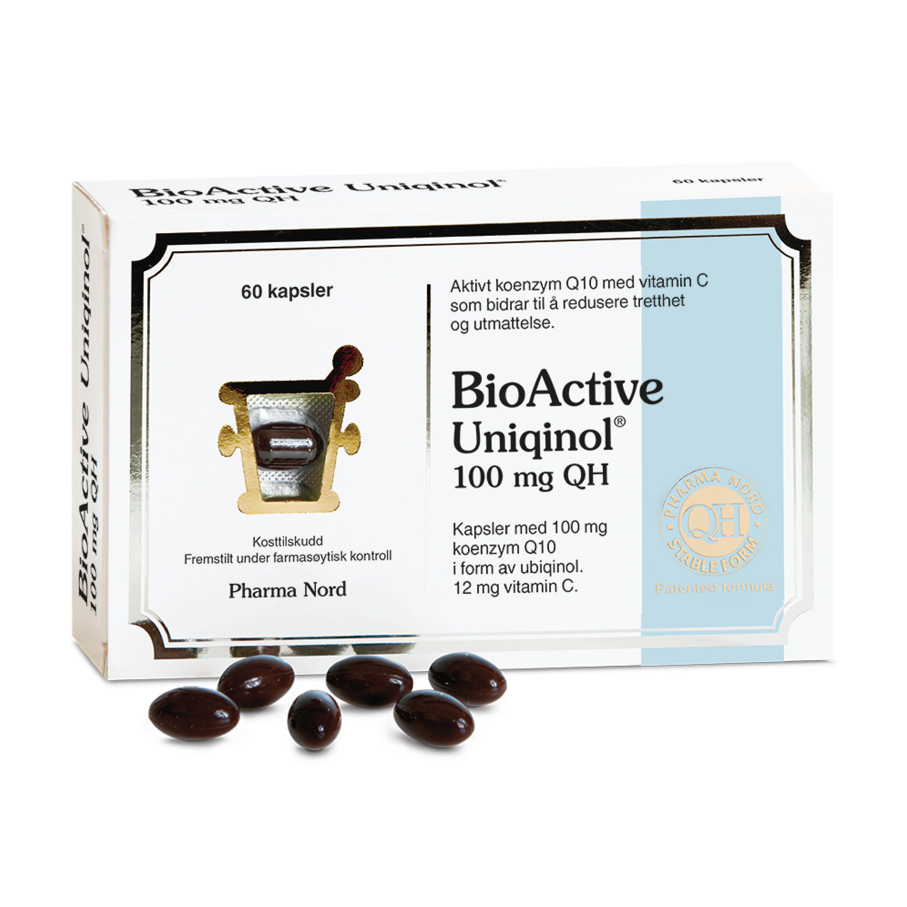 Pharma Nord BioActive Q10 Uniqinol® 100 mg kapsler, 60 stk.
