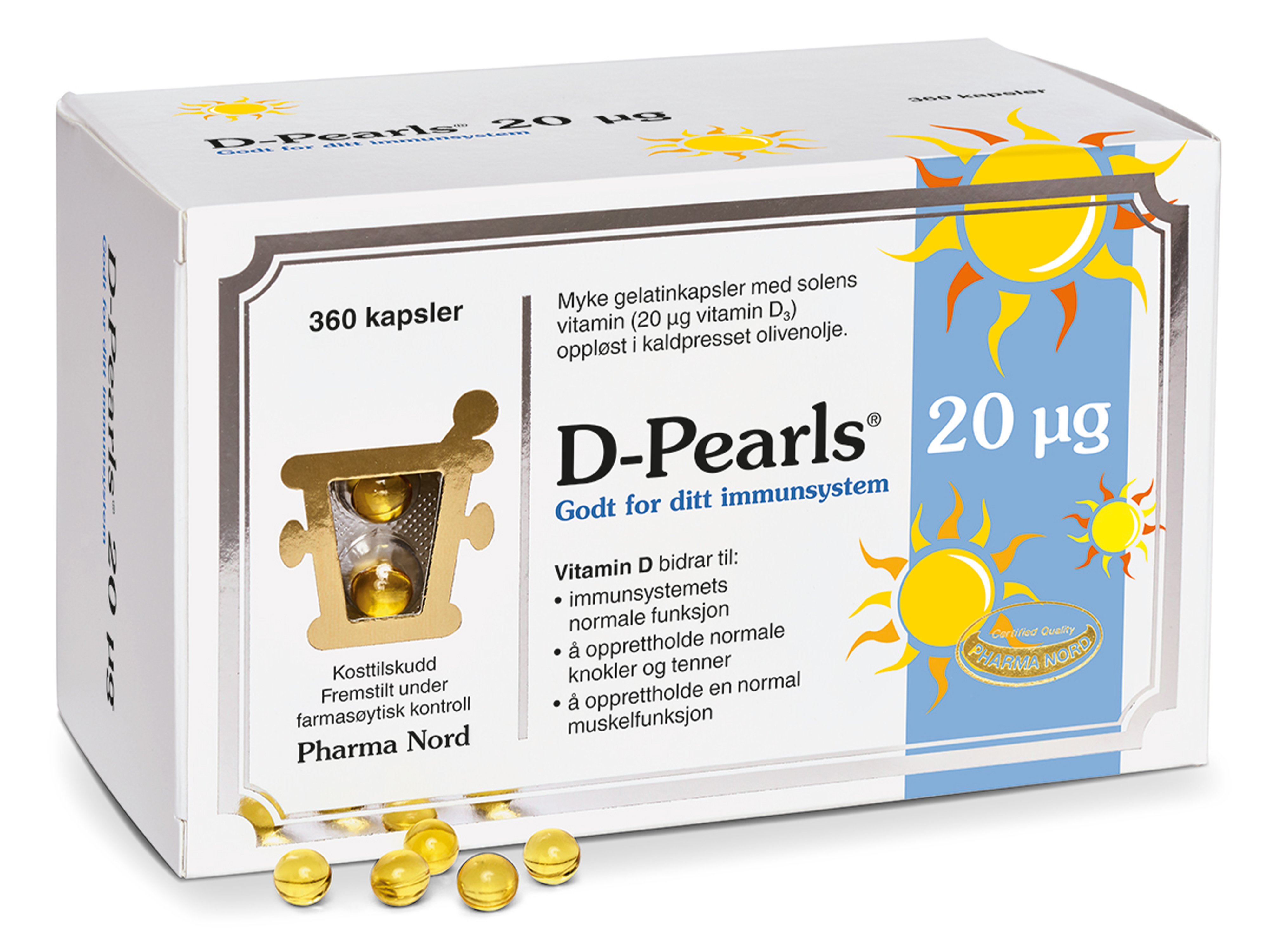 Pharma Nord D-Pearls Kapsler, 360 stk.