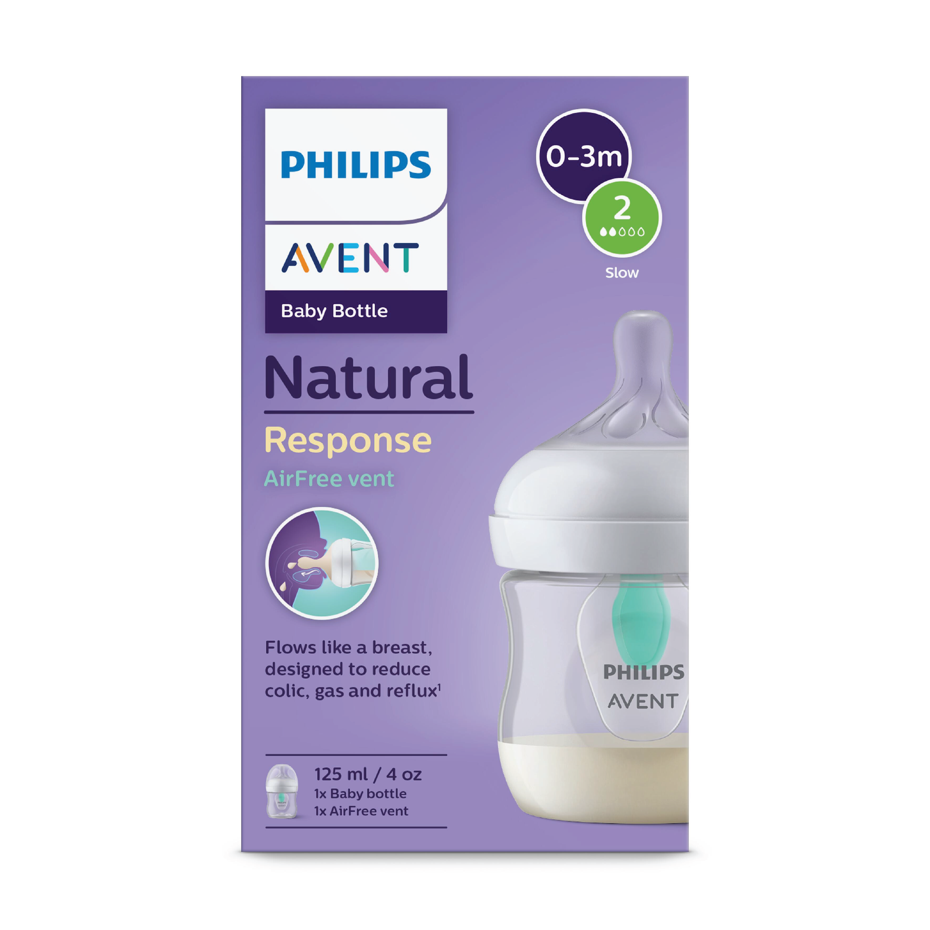 Philips Avent Natural AirFree Bottle, 125 ml