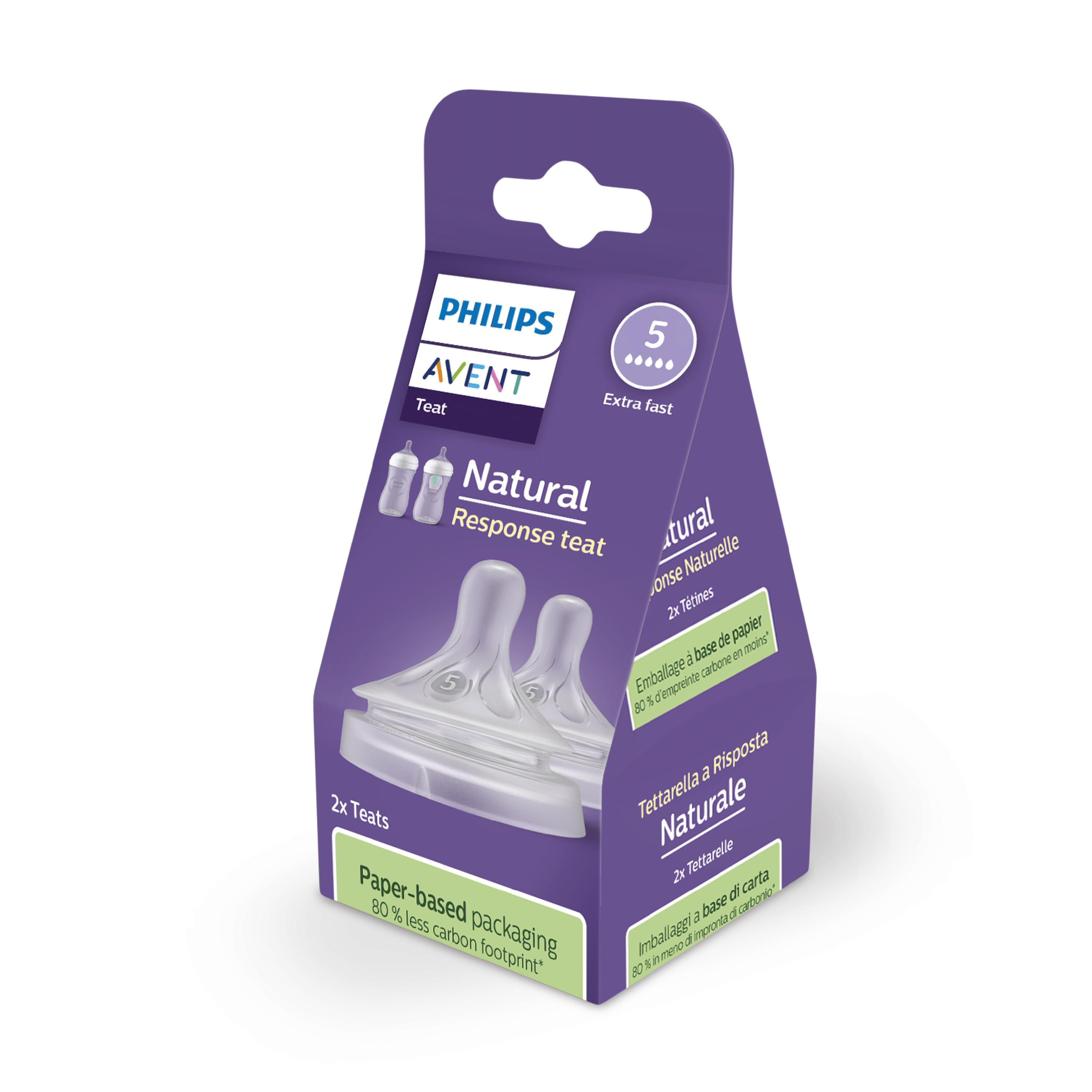 Philips Avent Natural Response Teat, 6 mnd +, 2 stk.