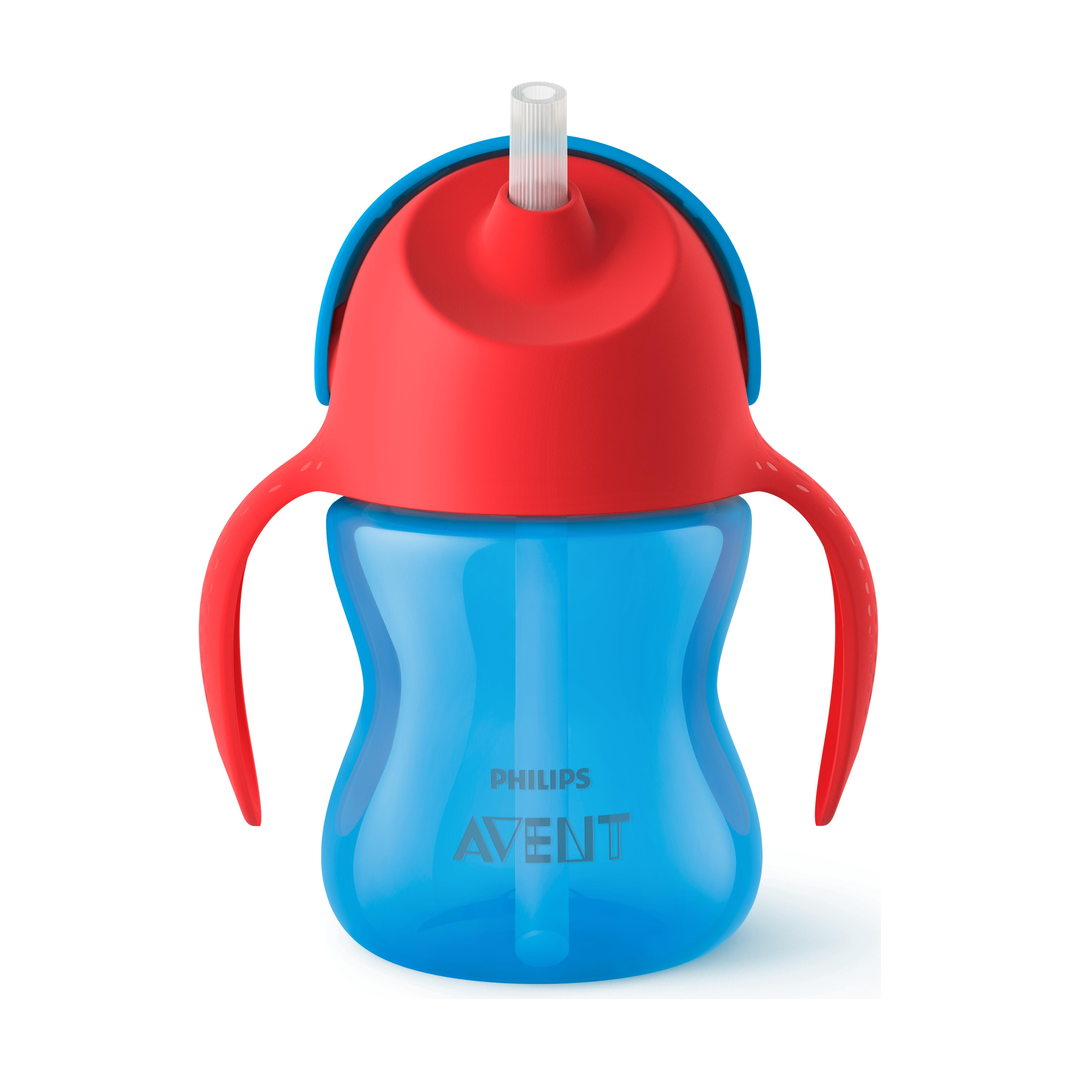 Philips Avent Straw Cup, Blå/rød, 1 stk.