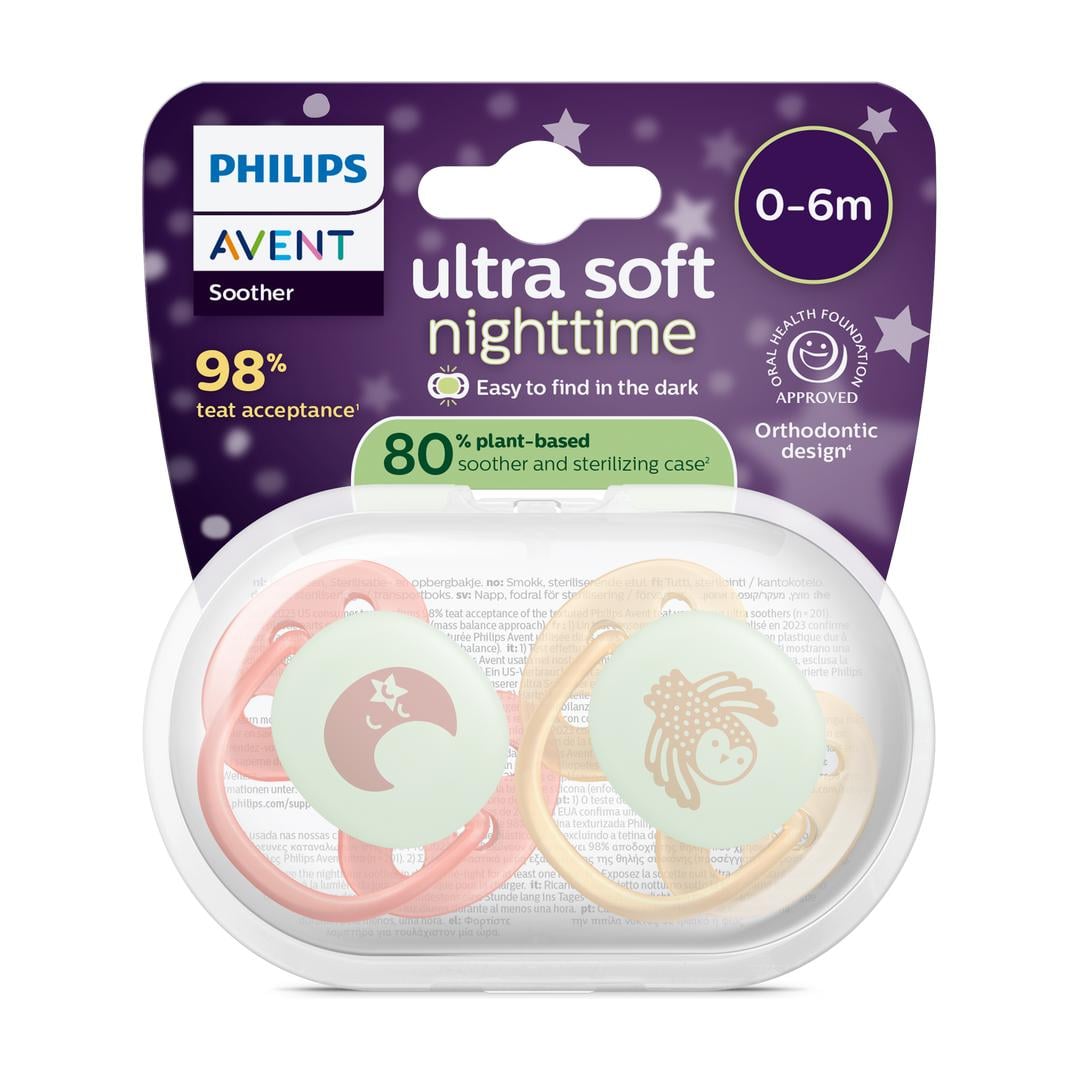 Ultra Soft Night 0-6m GulRosa, 0-6 mnd, gul/rosa, 2 stk.