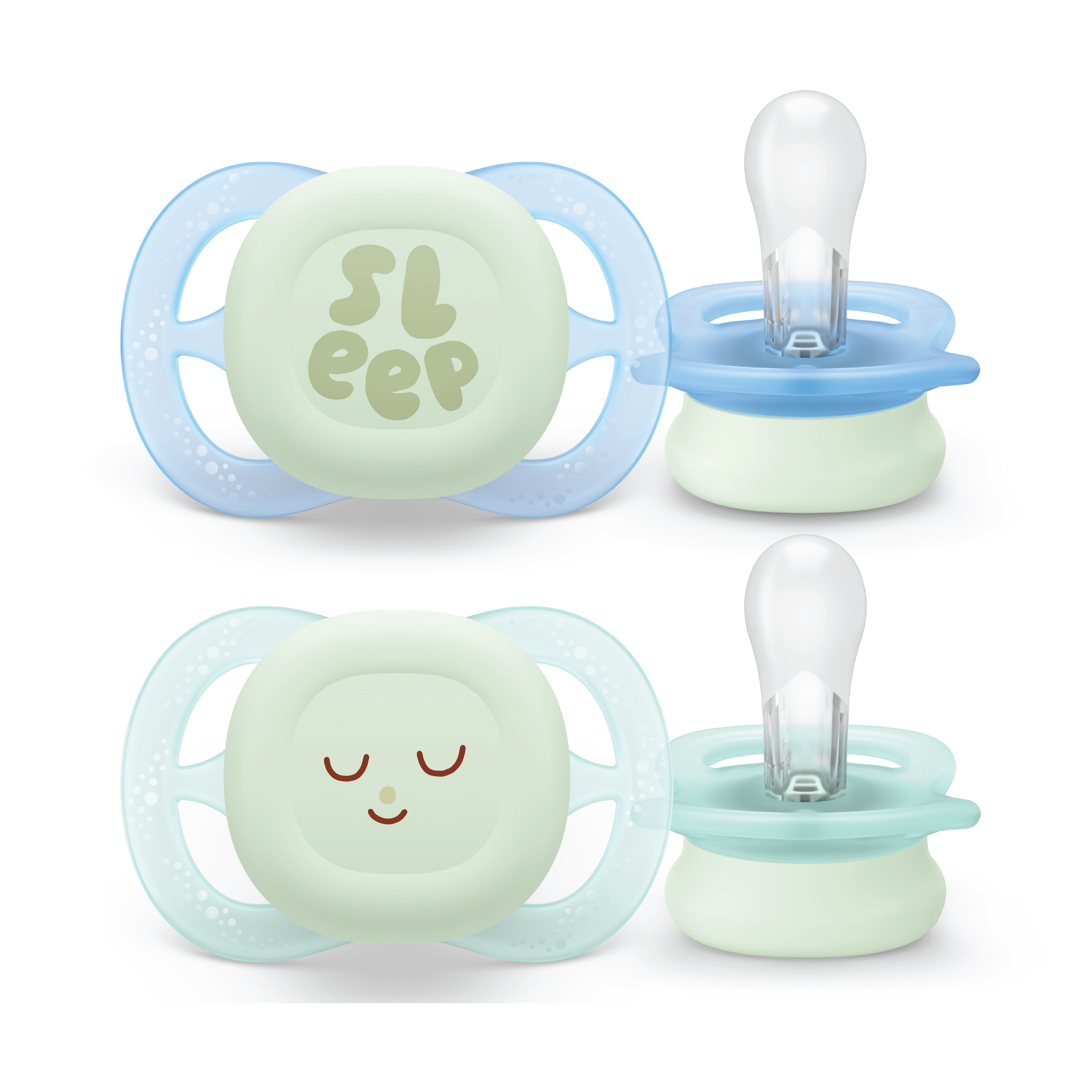 Philips Avent Ultra Start Night Smokk, 0-2 mnd, blå/grønn, 2 stk.