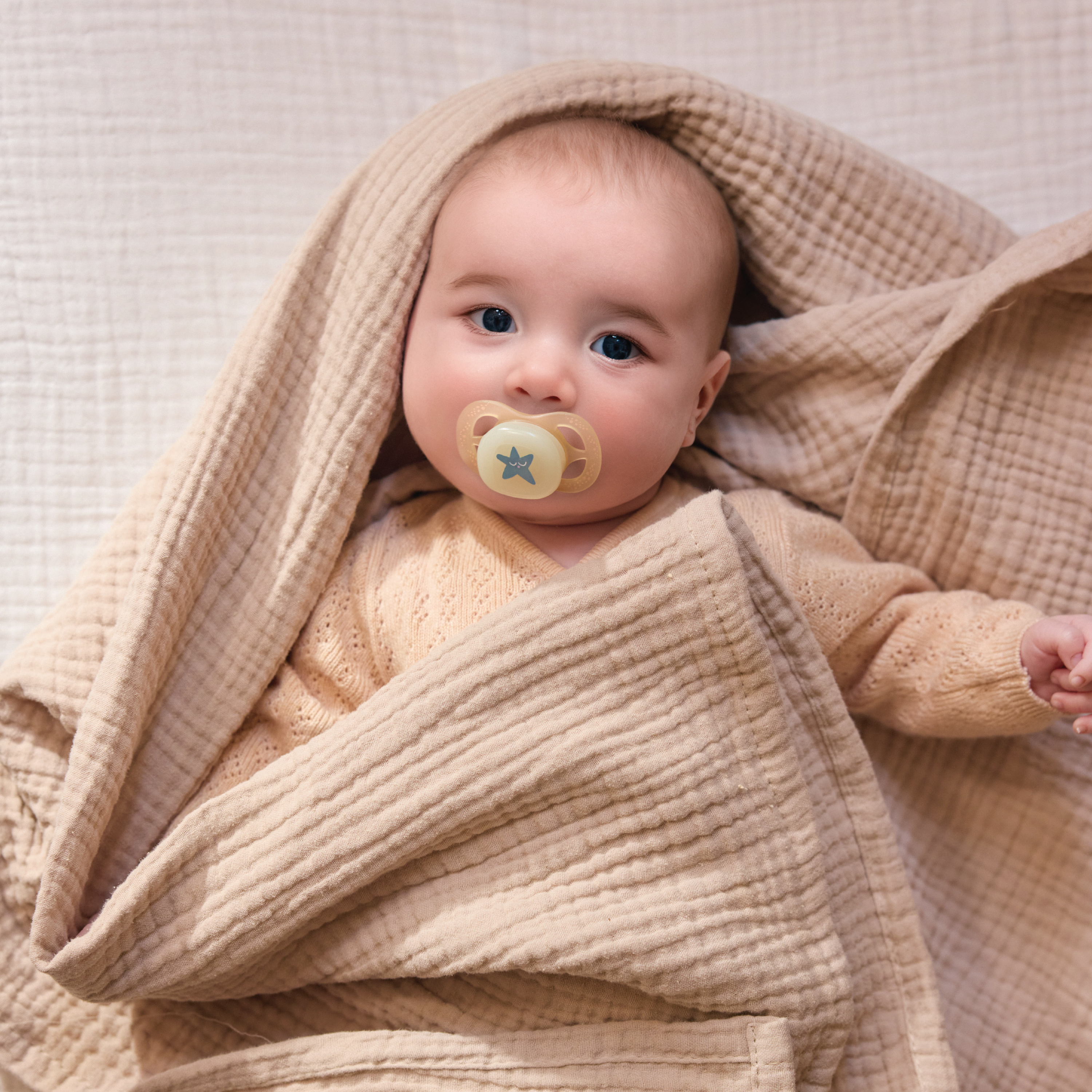 Philips Avent Ultra Start Night Smokk, 0-2 mnd, lilla/gul, 2 stk.