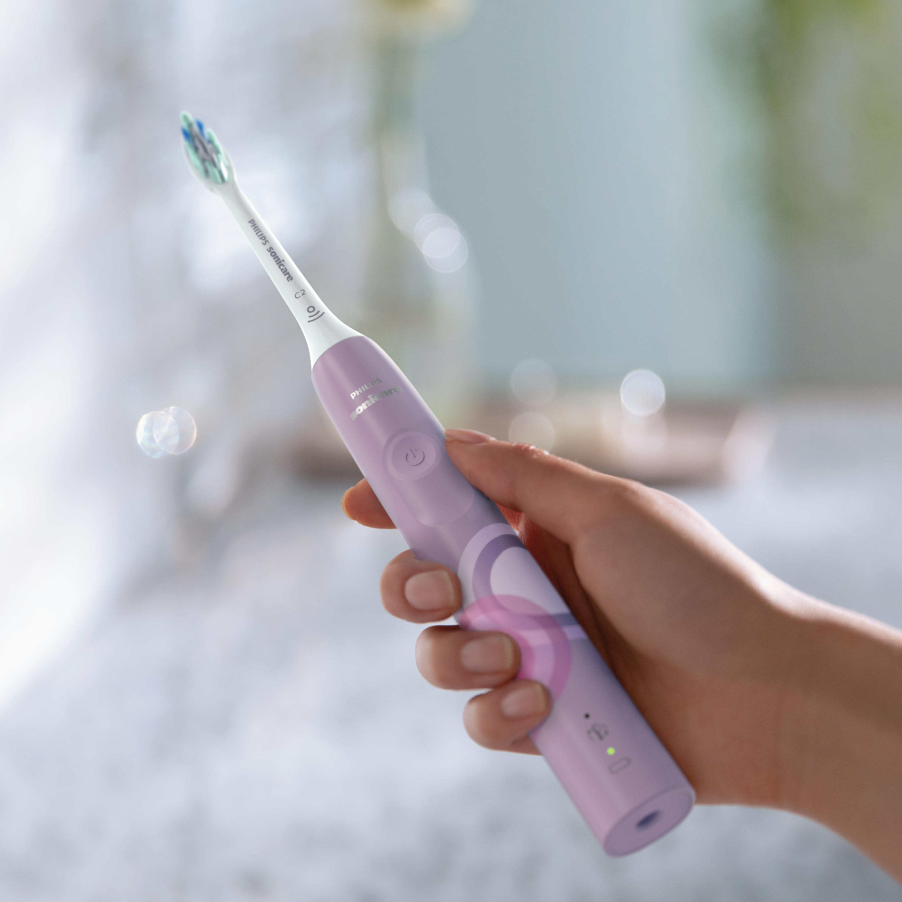 Philips Sonicare 4100 Series Sonic Elektrisk tannbørste, Lilla, 1 stk.