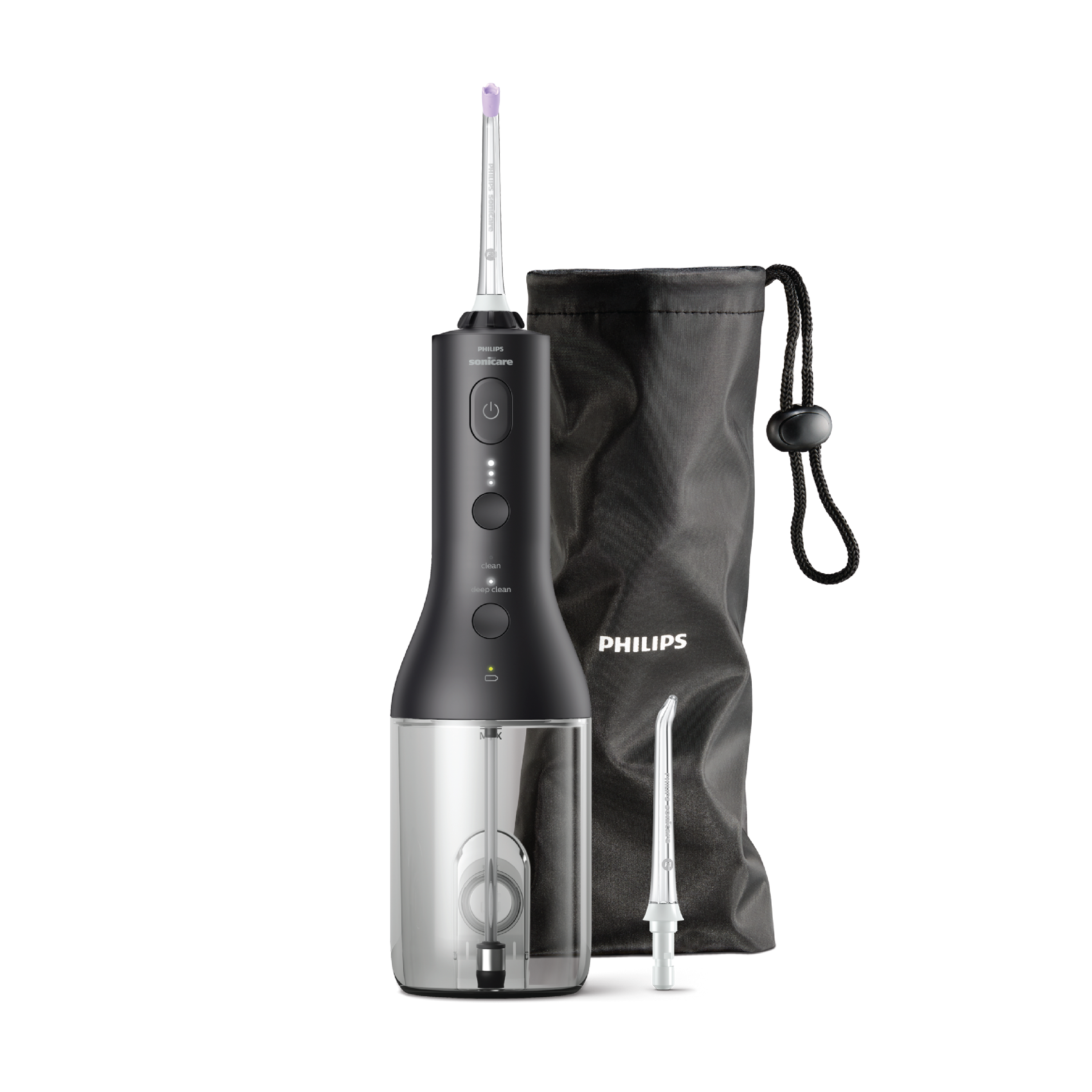 Philips Sonicare Power Flosser 3000 Trådløs munnskyller, Svart, 1 stk.