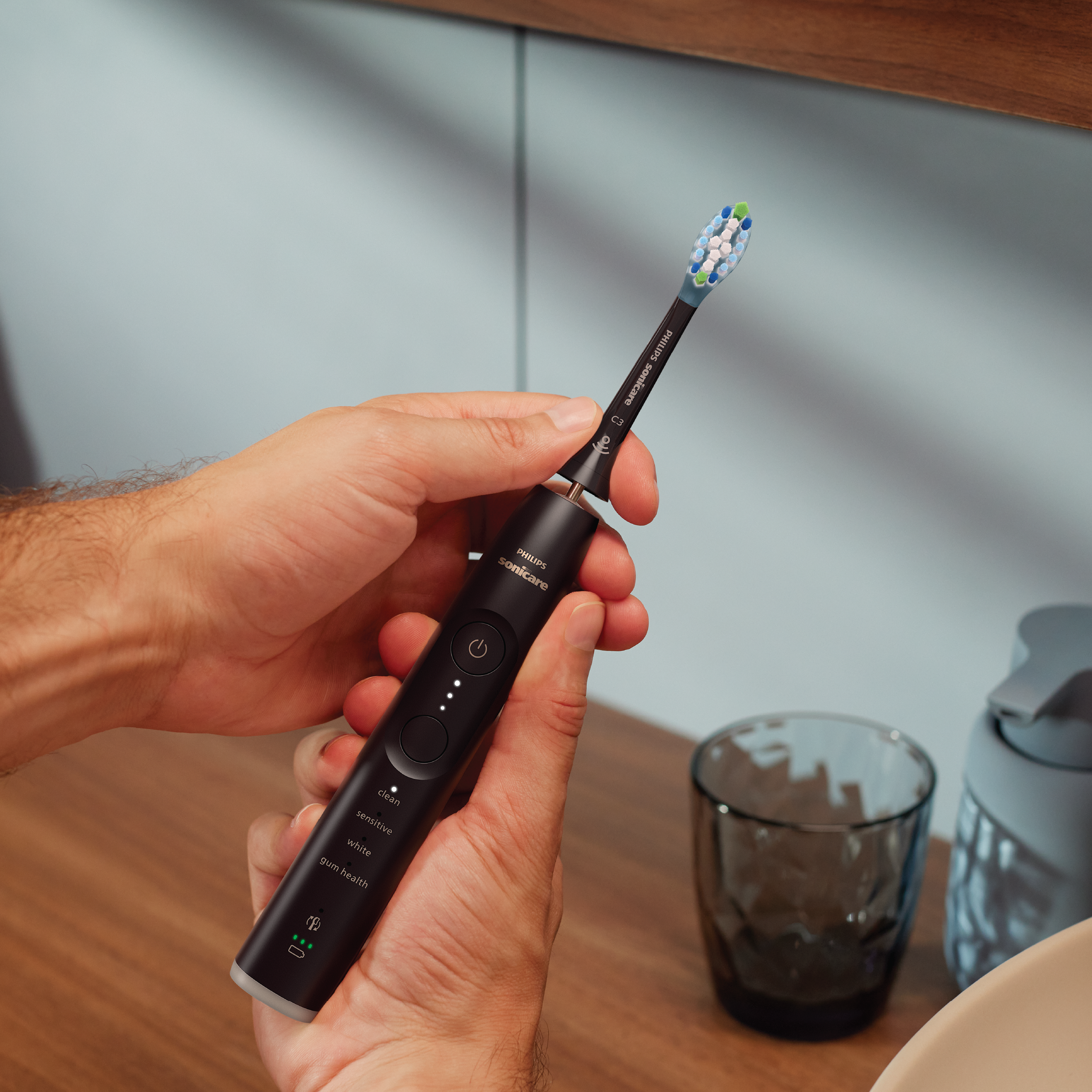 Philips Sonicare Premium Plaque Defence 2+1 Børstehoder, Svart, 3 stk.