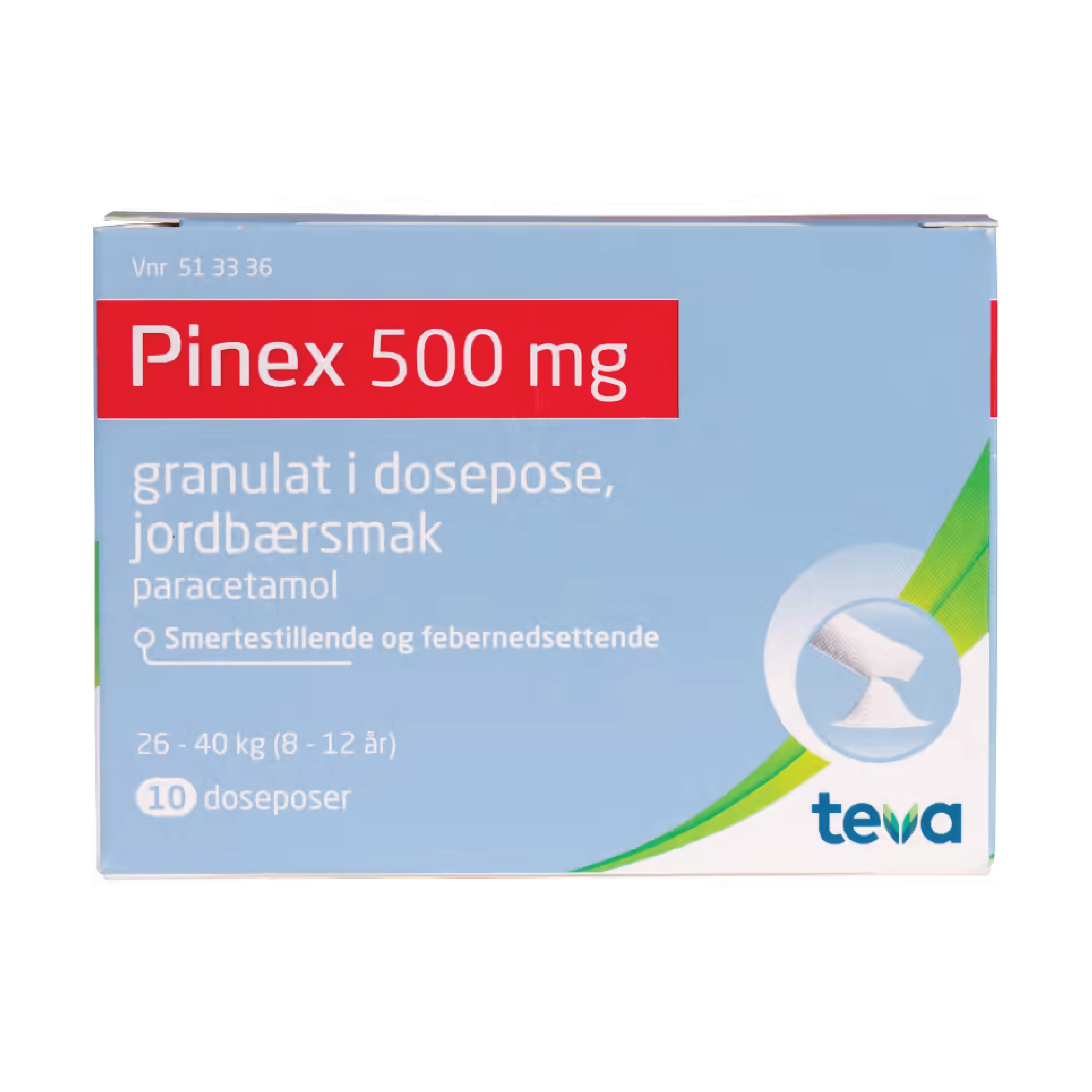 Pinex 500 mg granulat doseposer, 10 stk.