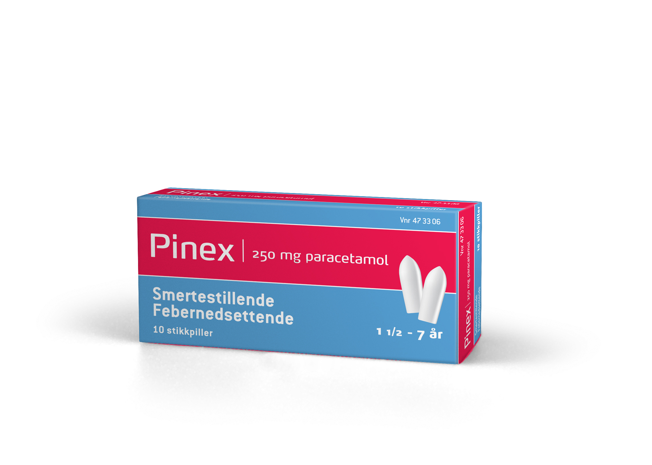 Pinex Stikkpiller, 250 mg, 10 stk. 1 1/2 -7 år