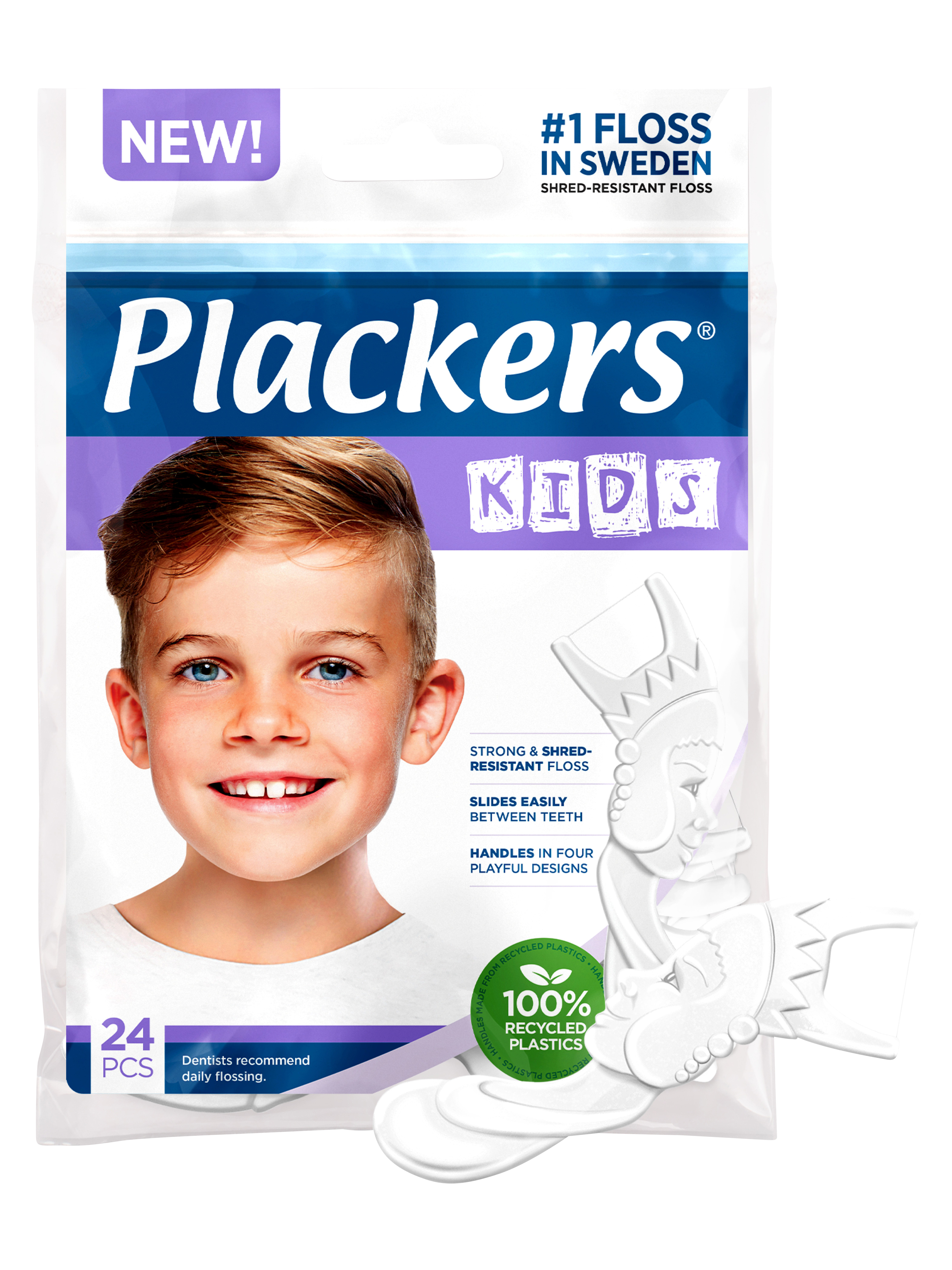 Plackers Kids tanntrådbøyle, 24 stk