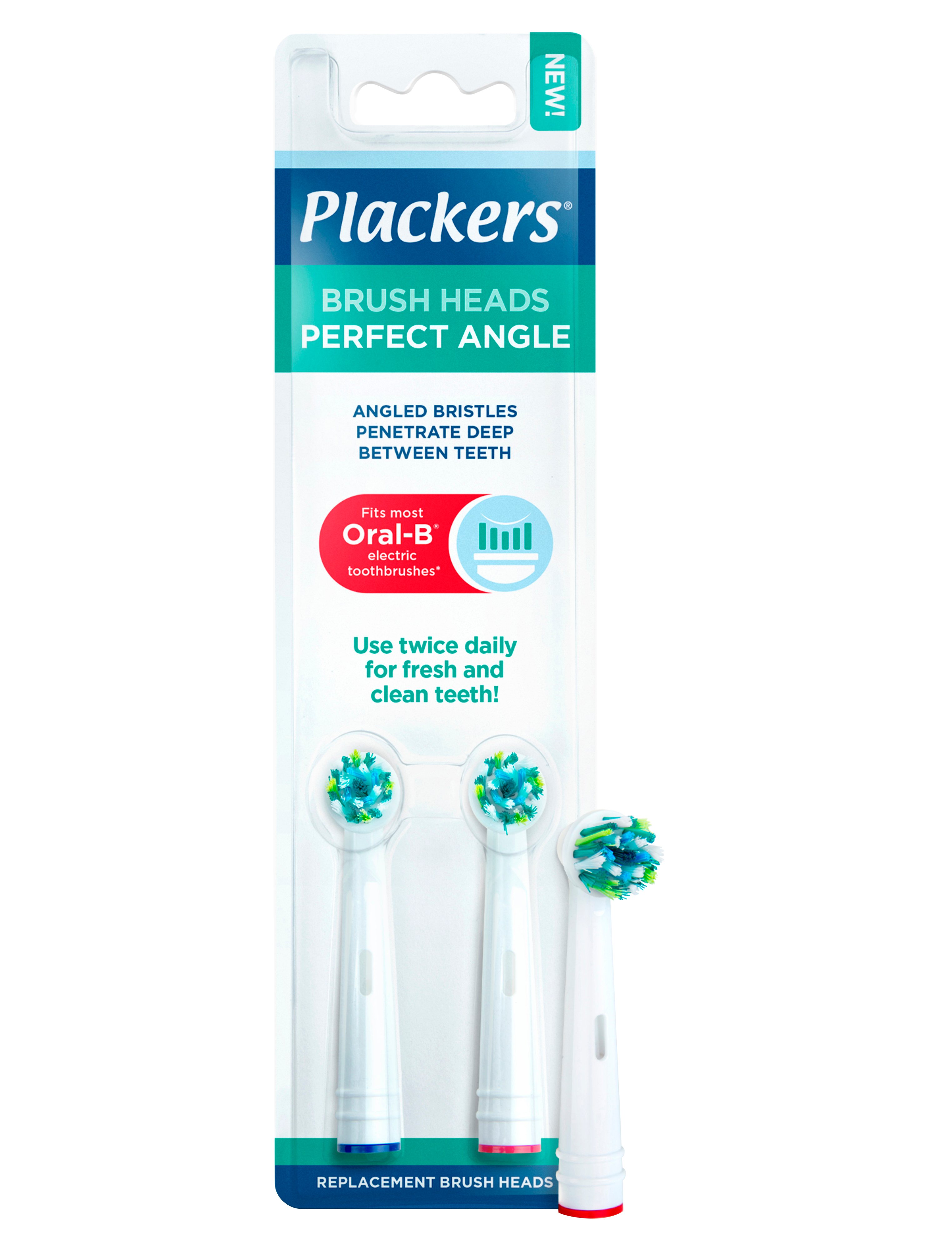 Plackers Perfect Angle Refill Børstehode, 2 stk