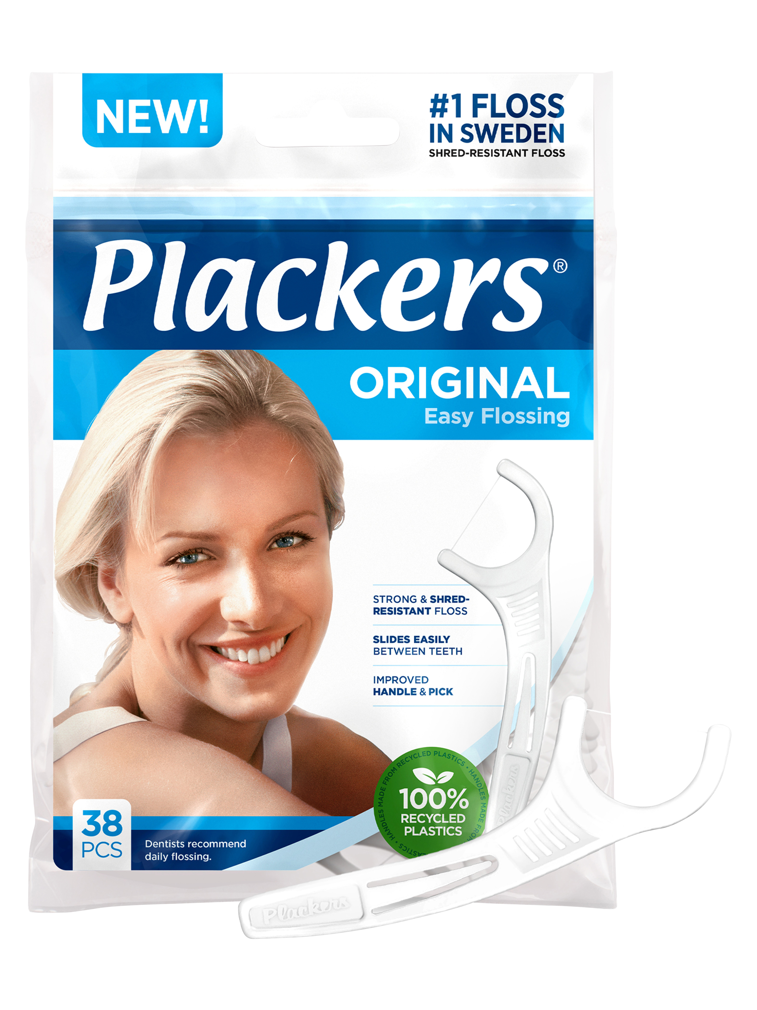 Plackers Tanntrådbøyle Original, 38 stk