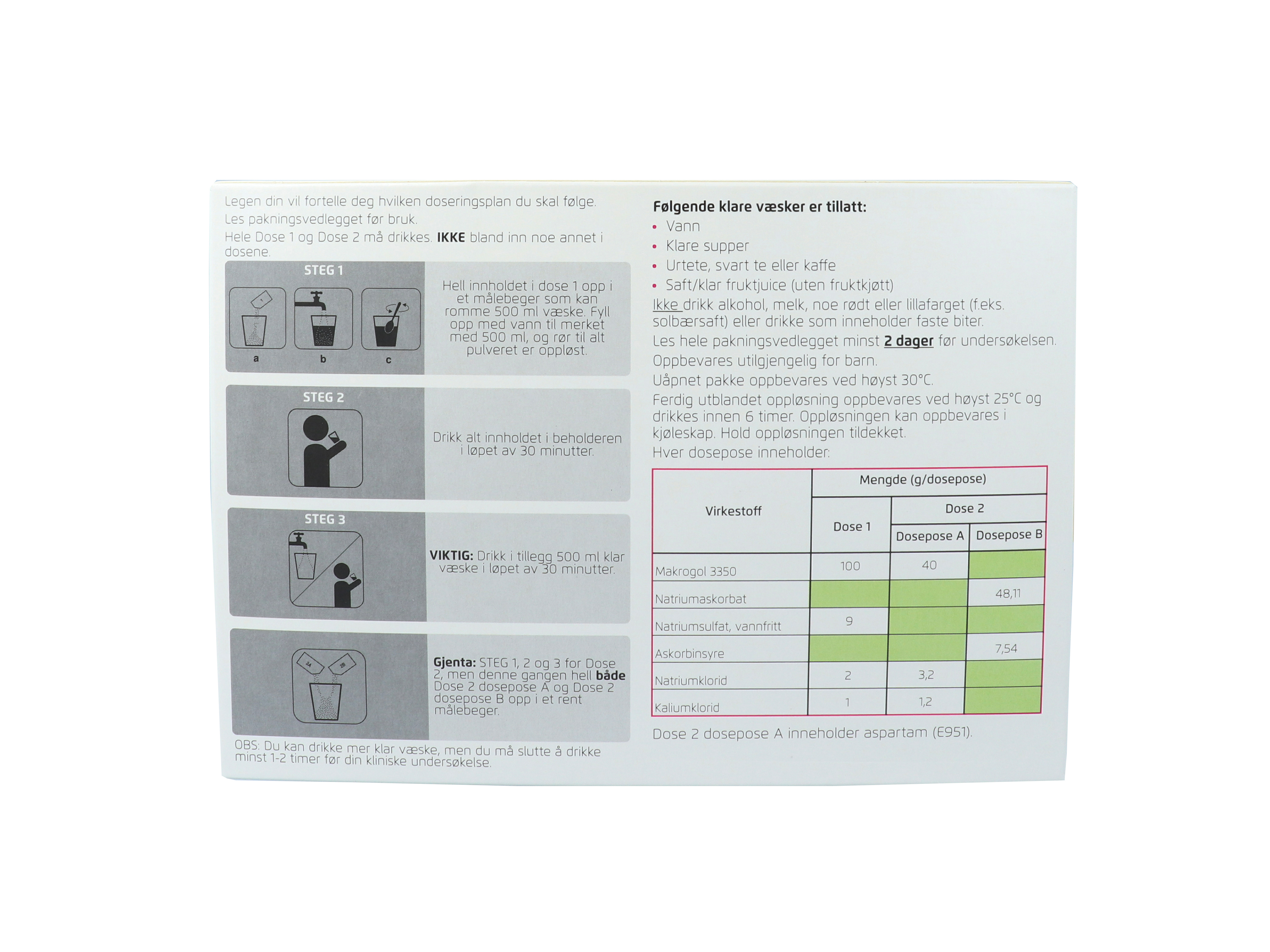Plenvu Pulver til mikstur, 1 sett