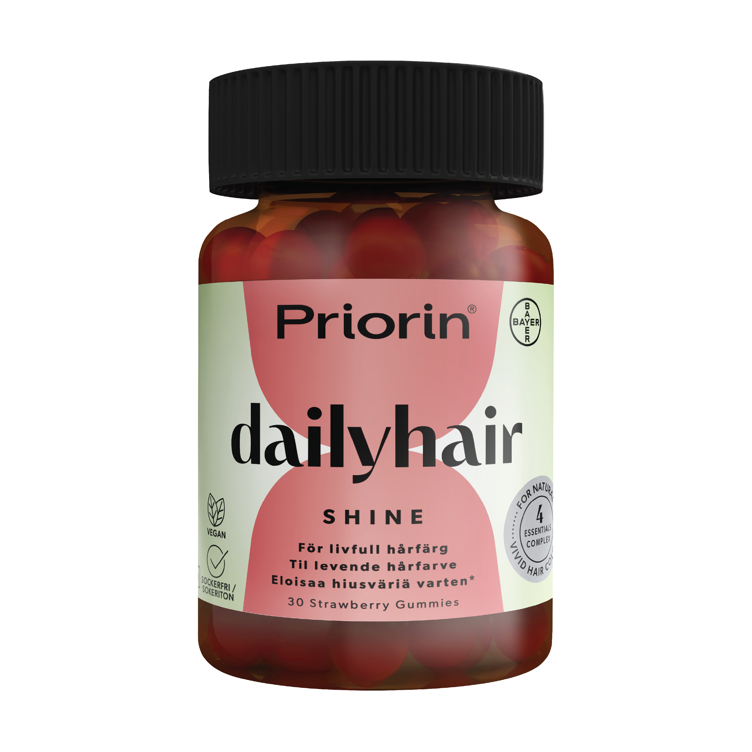 Priorin DailyHair Shine Gummies, Jordbær, 30 stk.